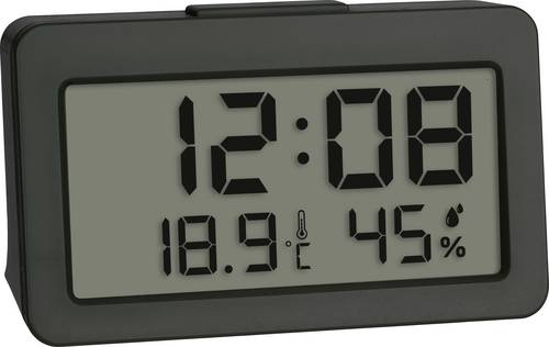TFA Dostmann 60.2045.10 Quarz Wecker Grau Alarmzeiten 1