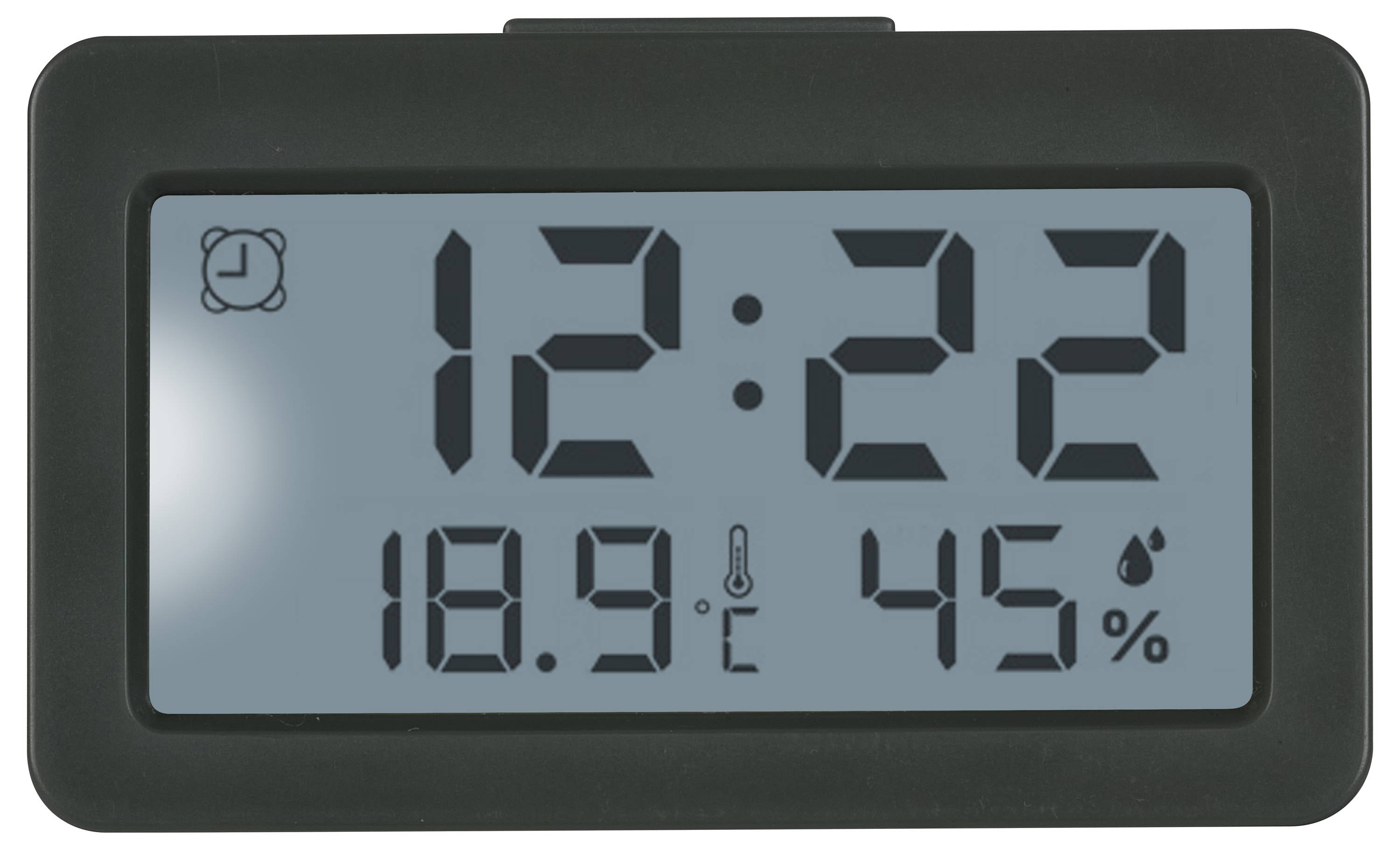 TFA Dostmann 60.2045.10 Quarz Wecker Grau Alarmzeiten 1