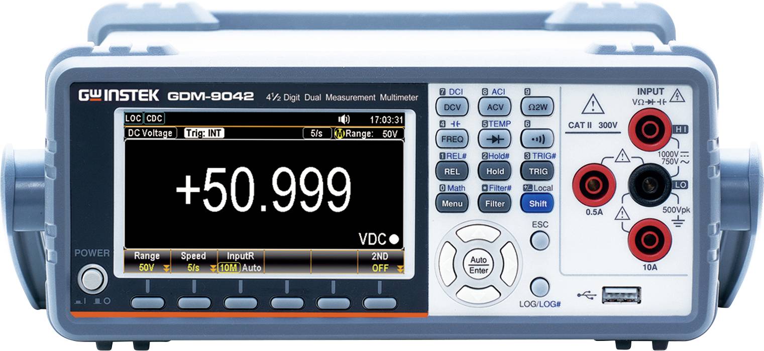 GW Instek GDM-9042 Hochpräzisions-Messgerät digital Grafik-Display, Datenlogger CAT II 300V Anzeige (Counts): 50.000