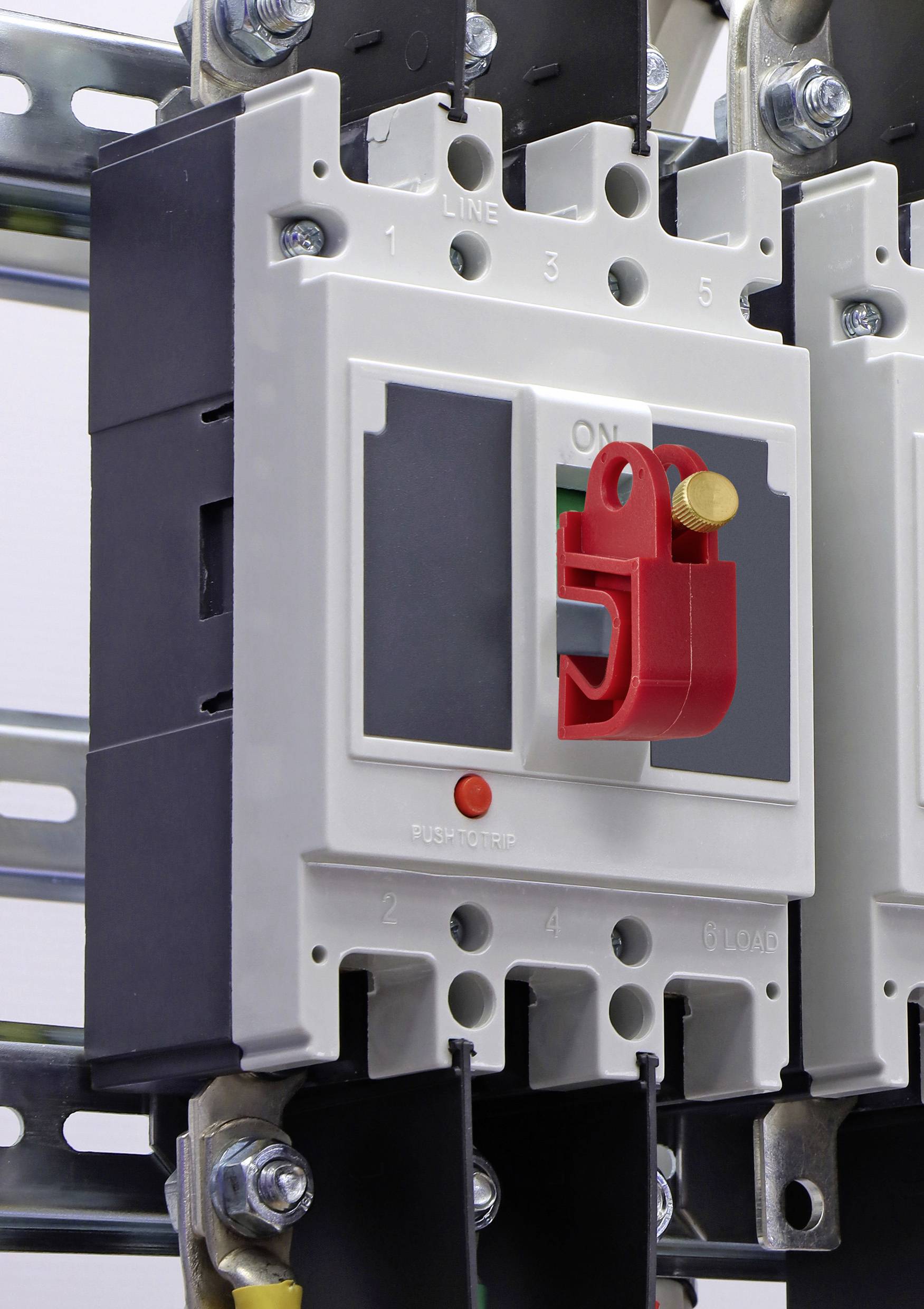 Sygonix SY-6872534 Verriegelung 31.9mm Rot Verriegelung Leistungsschalter S16 bis 9mm