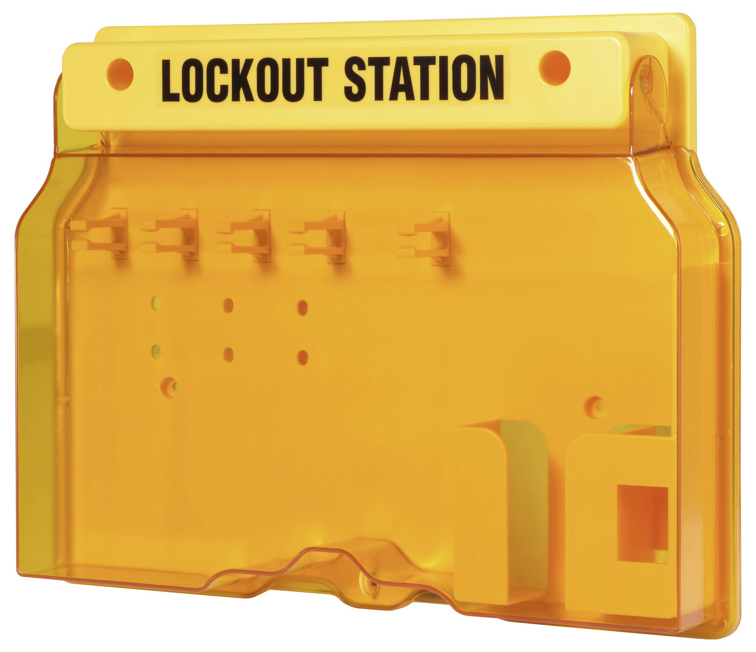 Sygonix SY-6872550 Verriegelung 412mm Yellow Lockout Station 5 Hakenstellung