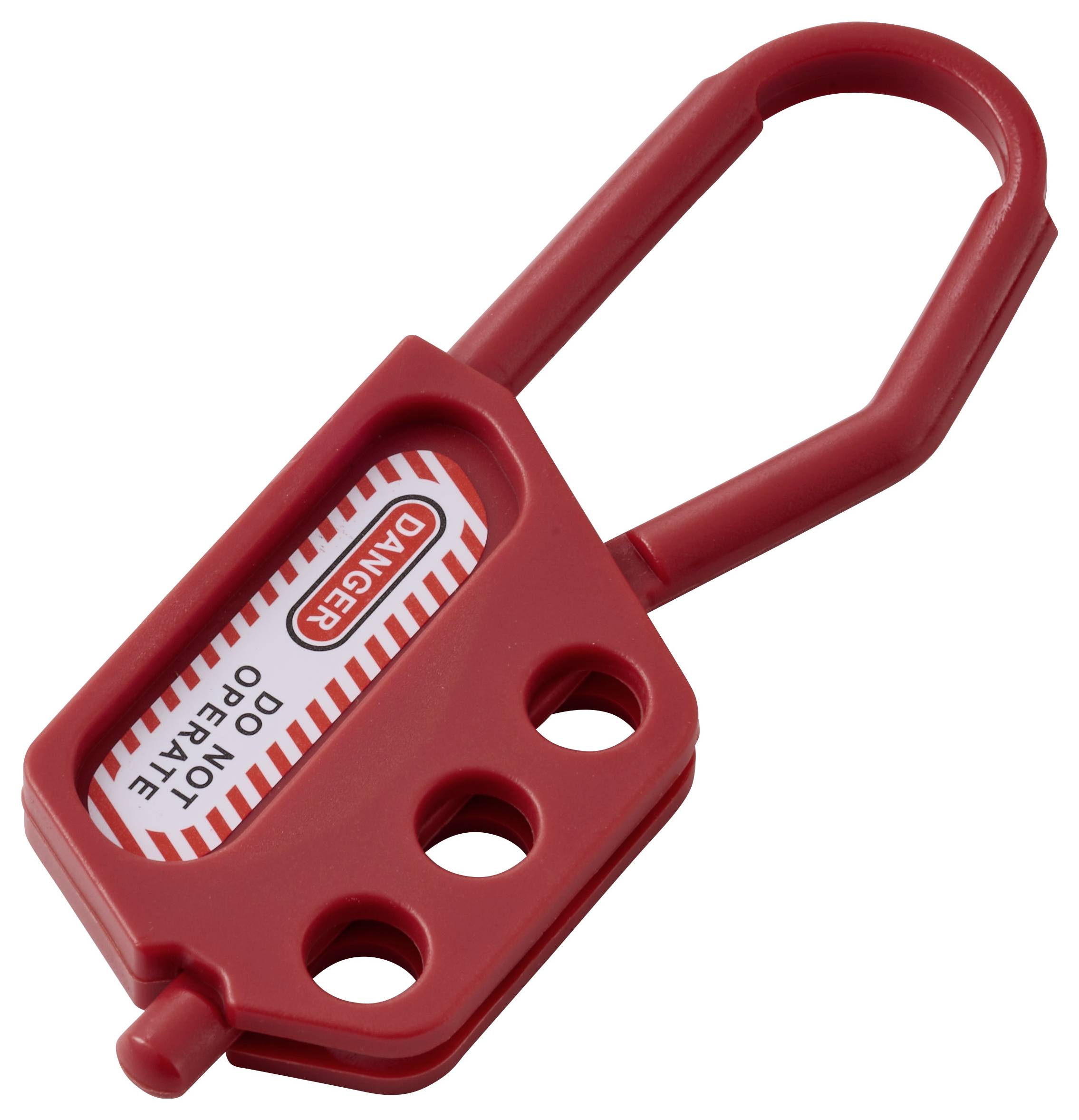 Rote Ausschlusssperre mit Aufschrift 