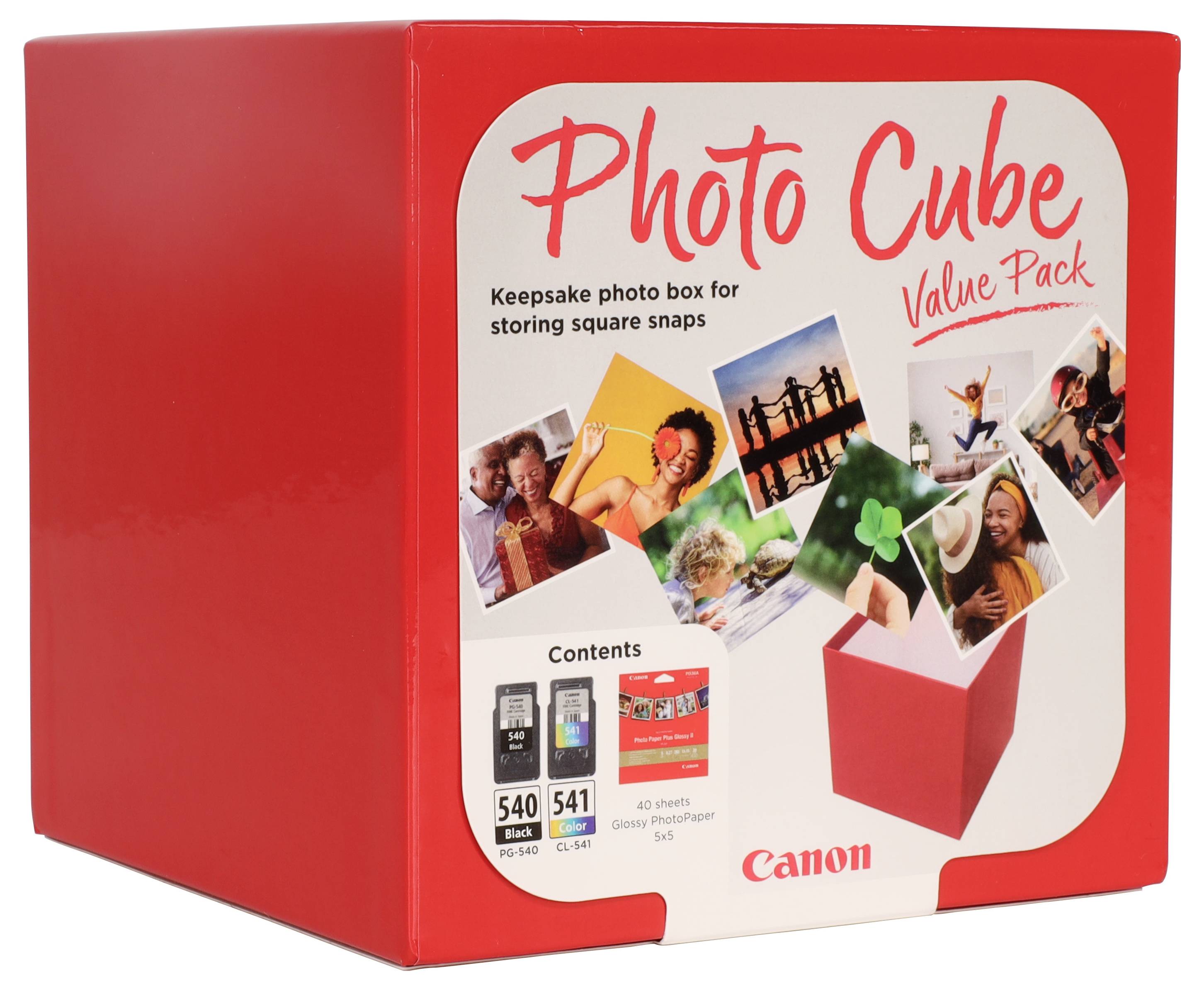 Canon Fotowürfel-Set PG-540/CL-541 Photo Cube Original Kombi-Pack Schwarz, Color 5225B012