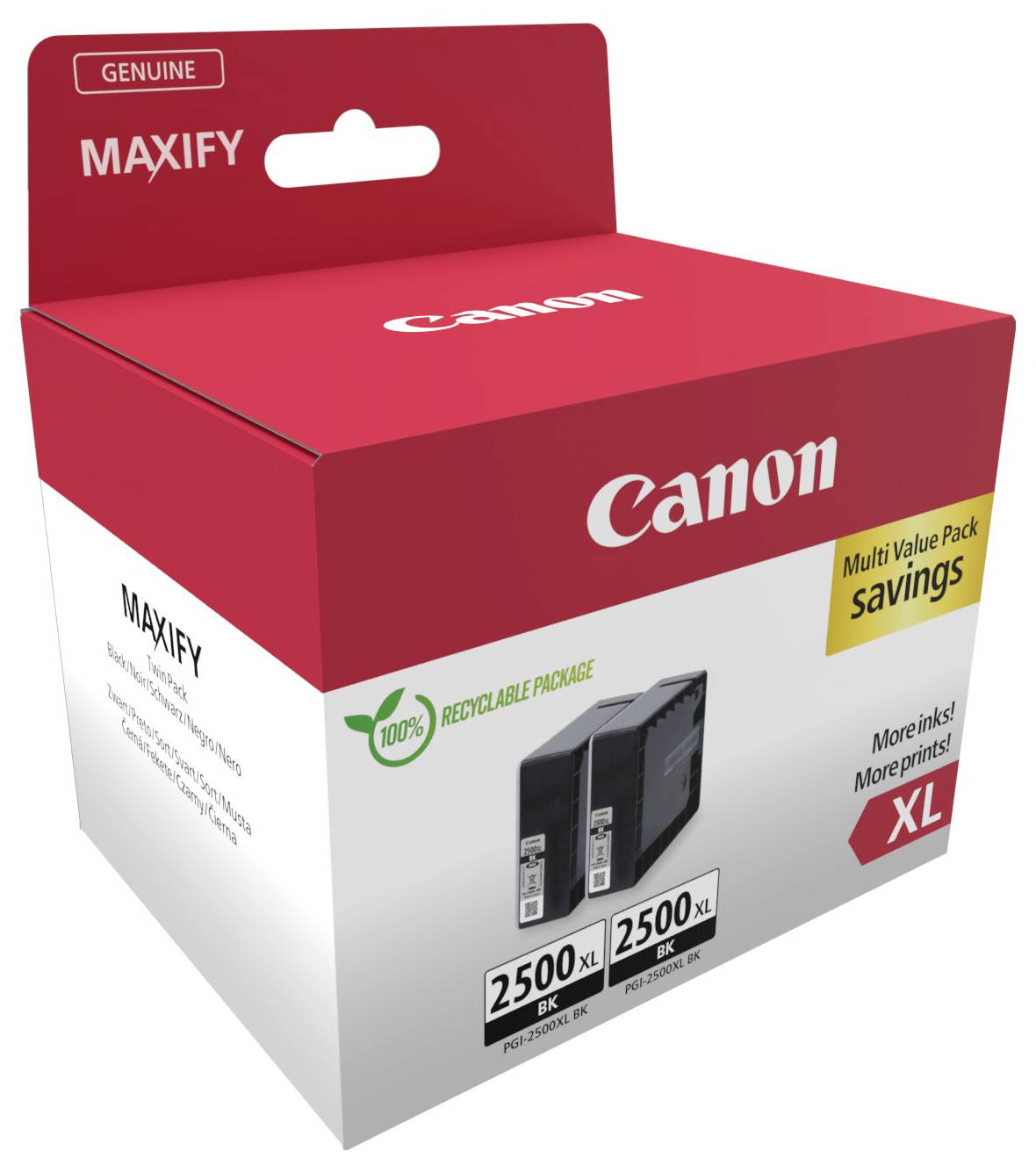 Canon Druckerpatrone PGI-2500XL BK Twin Pack Original 2er-Pack Schwarz 9254B011
