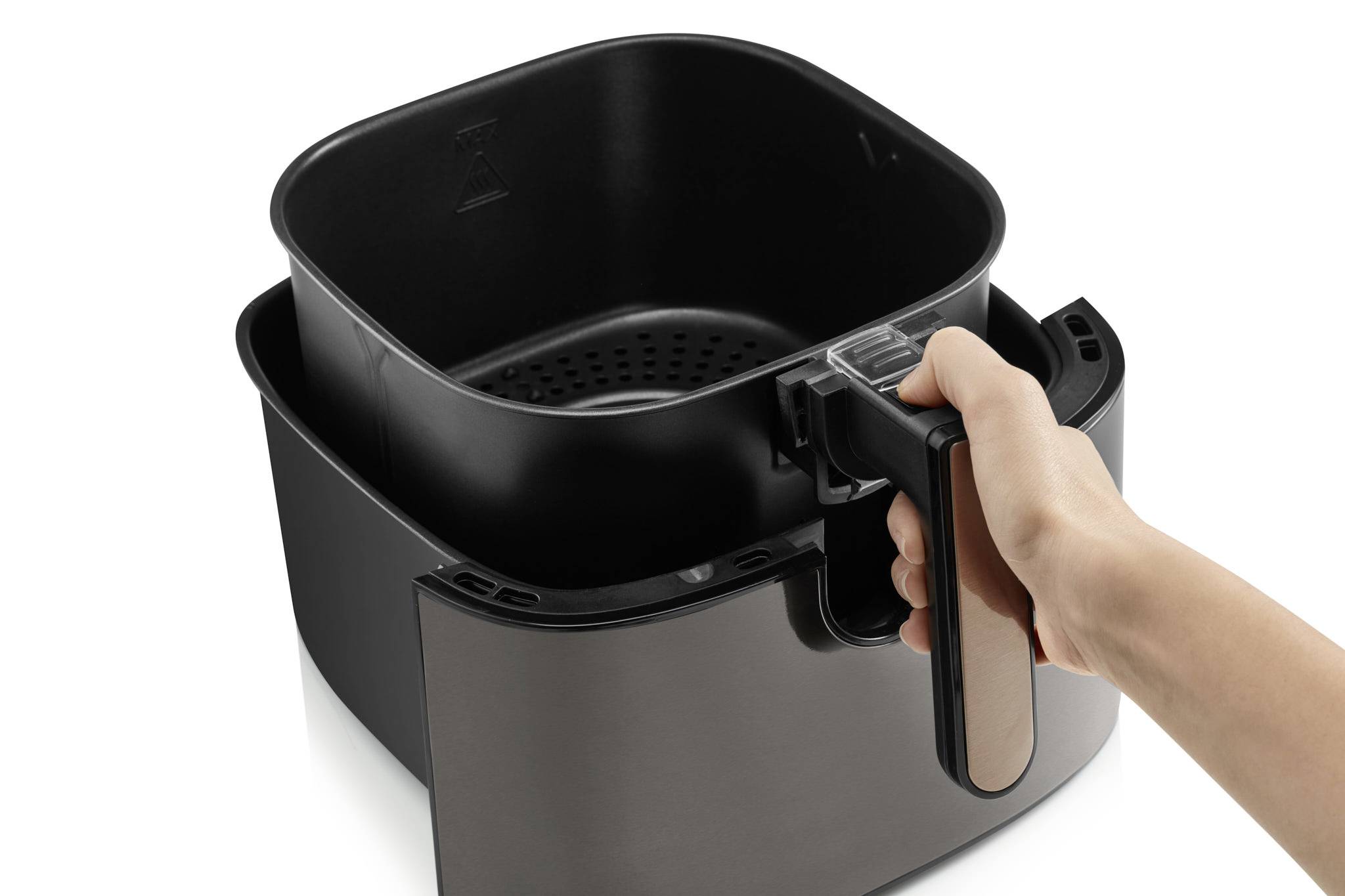 Arzum AIRTASTY XL Heißluft-Fritteuse 6l 1750W mit Display, Timerfunktion Schwarz, Bronze