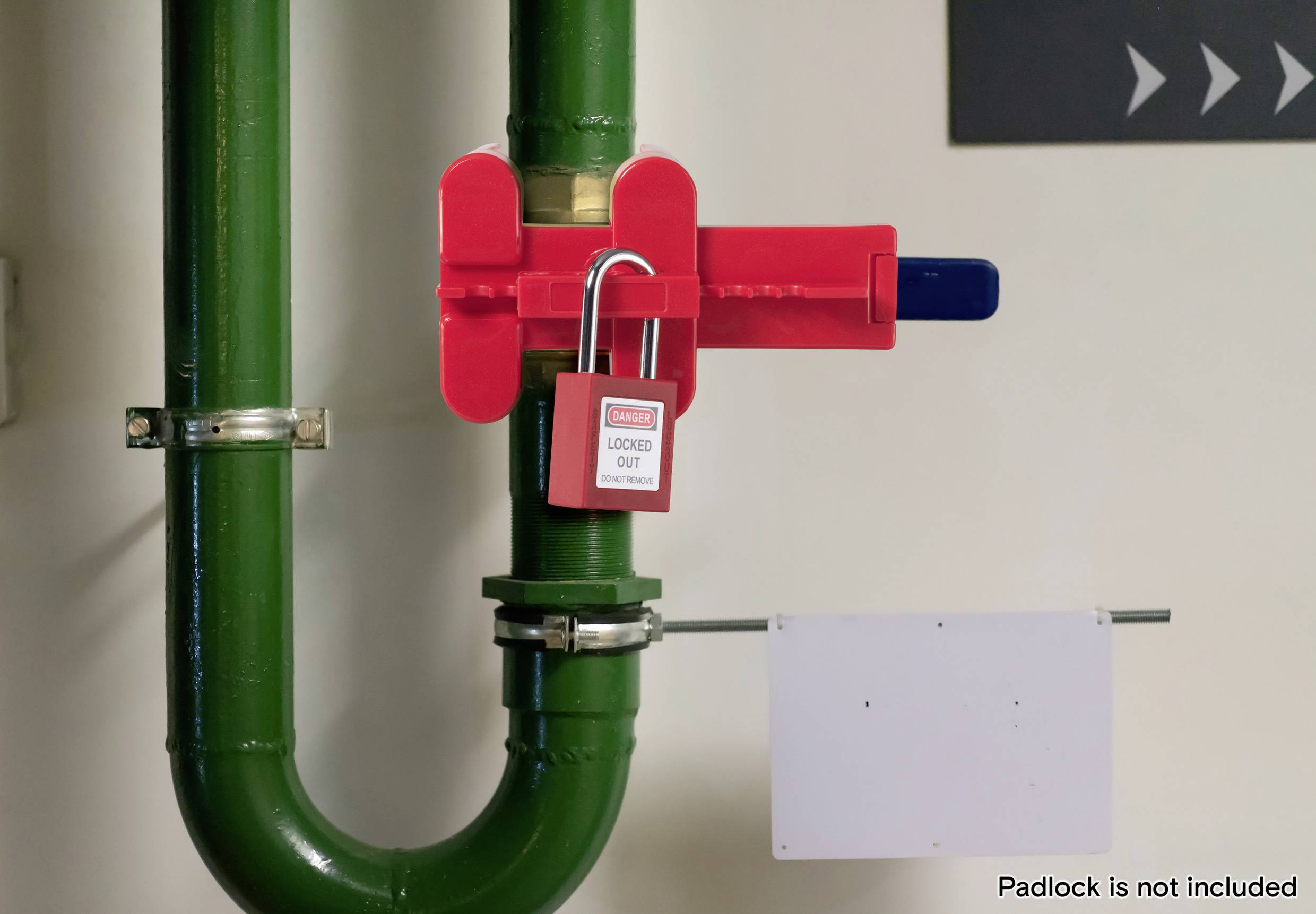 Sygonix SY-6872674 Verriegelung 98mm Rot Kugelhahn DN8-DN80