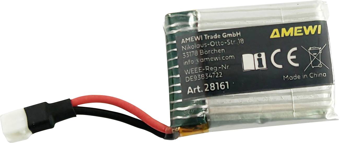 Amewi Modellbau-Akkupack (LiPo) 3.7 V 500 mAh Zellen-Zahl: 1 Softcase JST