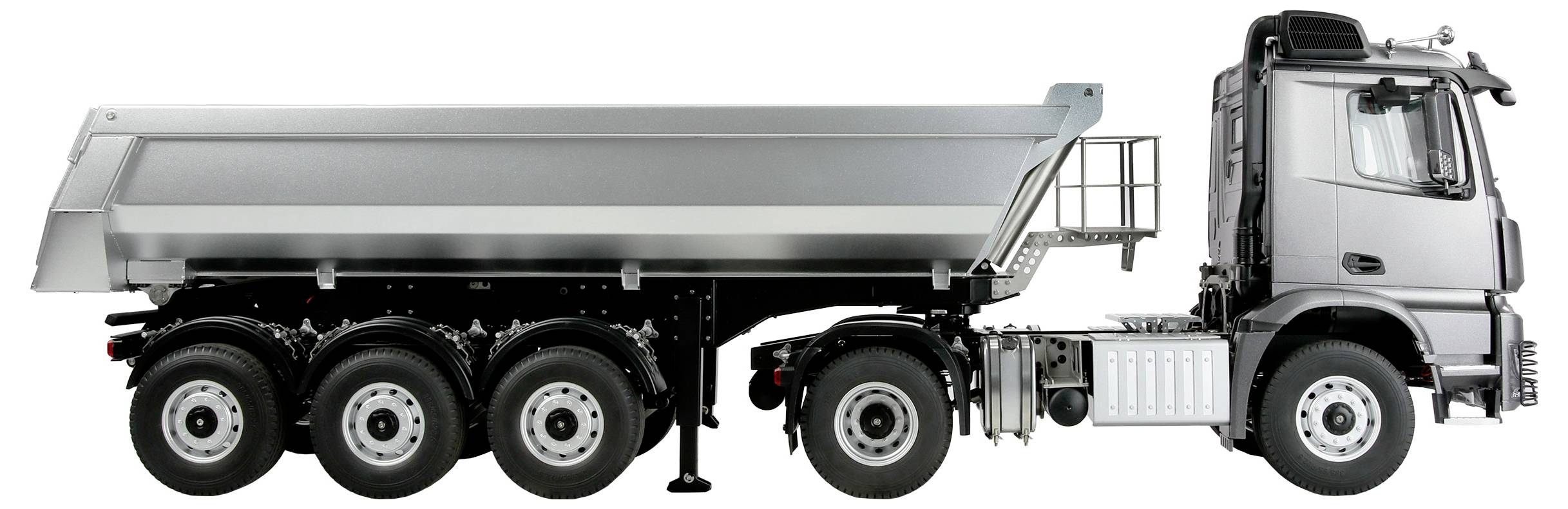 Amewi 22696 Mercedes-Benz Arocs Sattelzug mit Kippauflieger 4x4 1:14 RTR anthrazit 1:14 Elektro RC Einsteiger Modellauto RtR mit