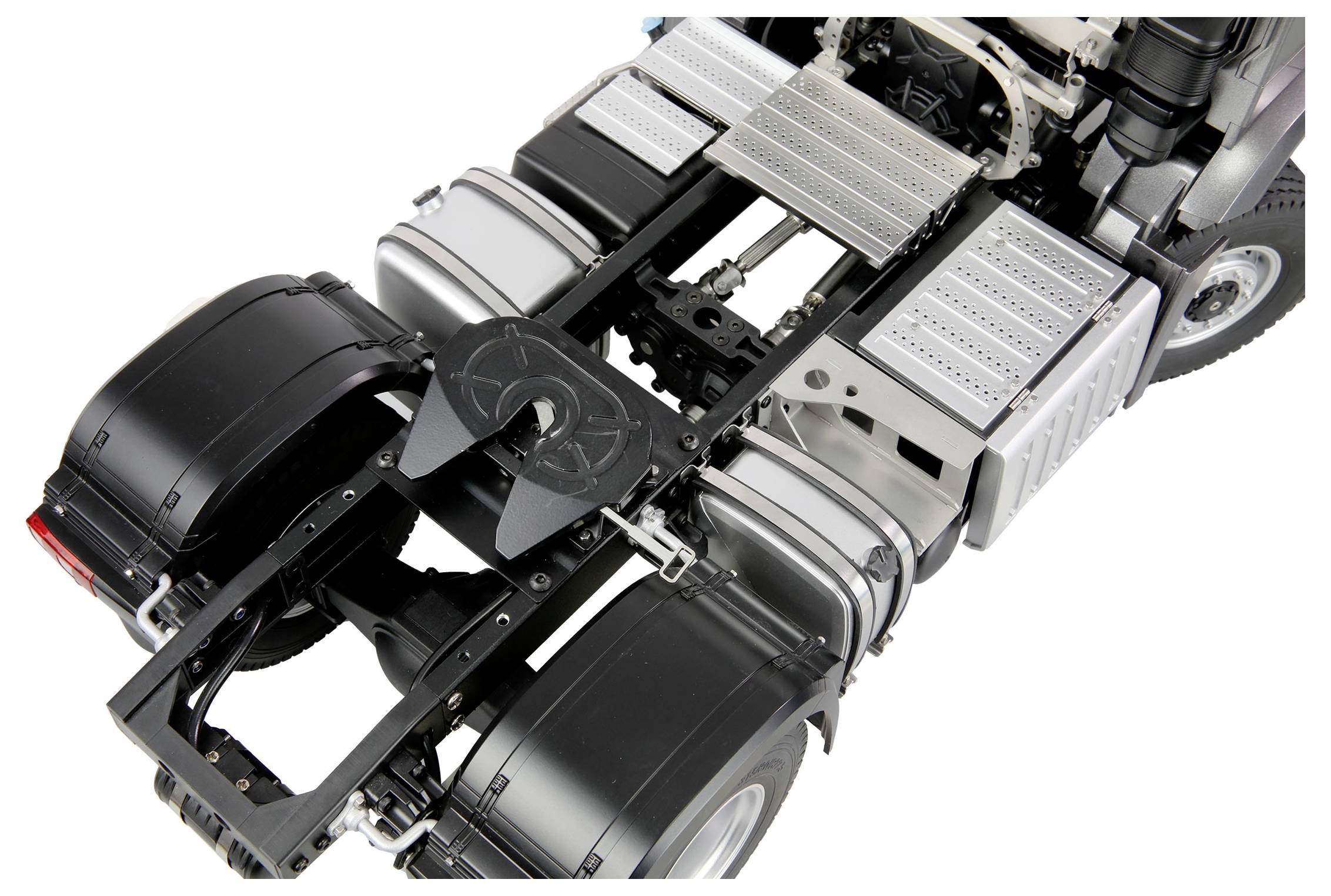 Amewi 22696 Mercedes-Benz Arocs Sattelzug mit Kippauflieger 4x4 1:14 RTR anthrazit 1:14 Elektro RC Einsteiger Modellauto RtR mit