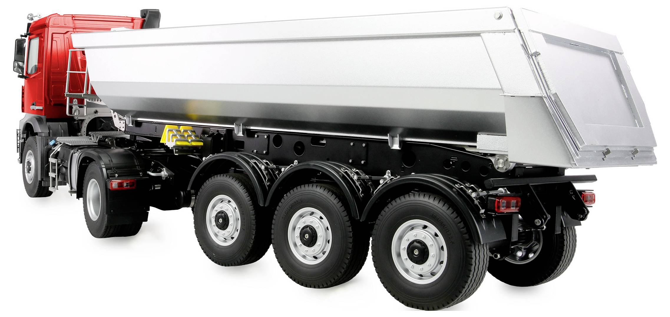 Amewi 22695 Mercedes-Benz Arocs Sattelzug mit Kippauflieger 1:14 Elektro RC Einsteiger Funktionsmodell RtR mit Lichteffekt, mit