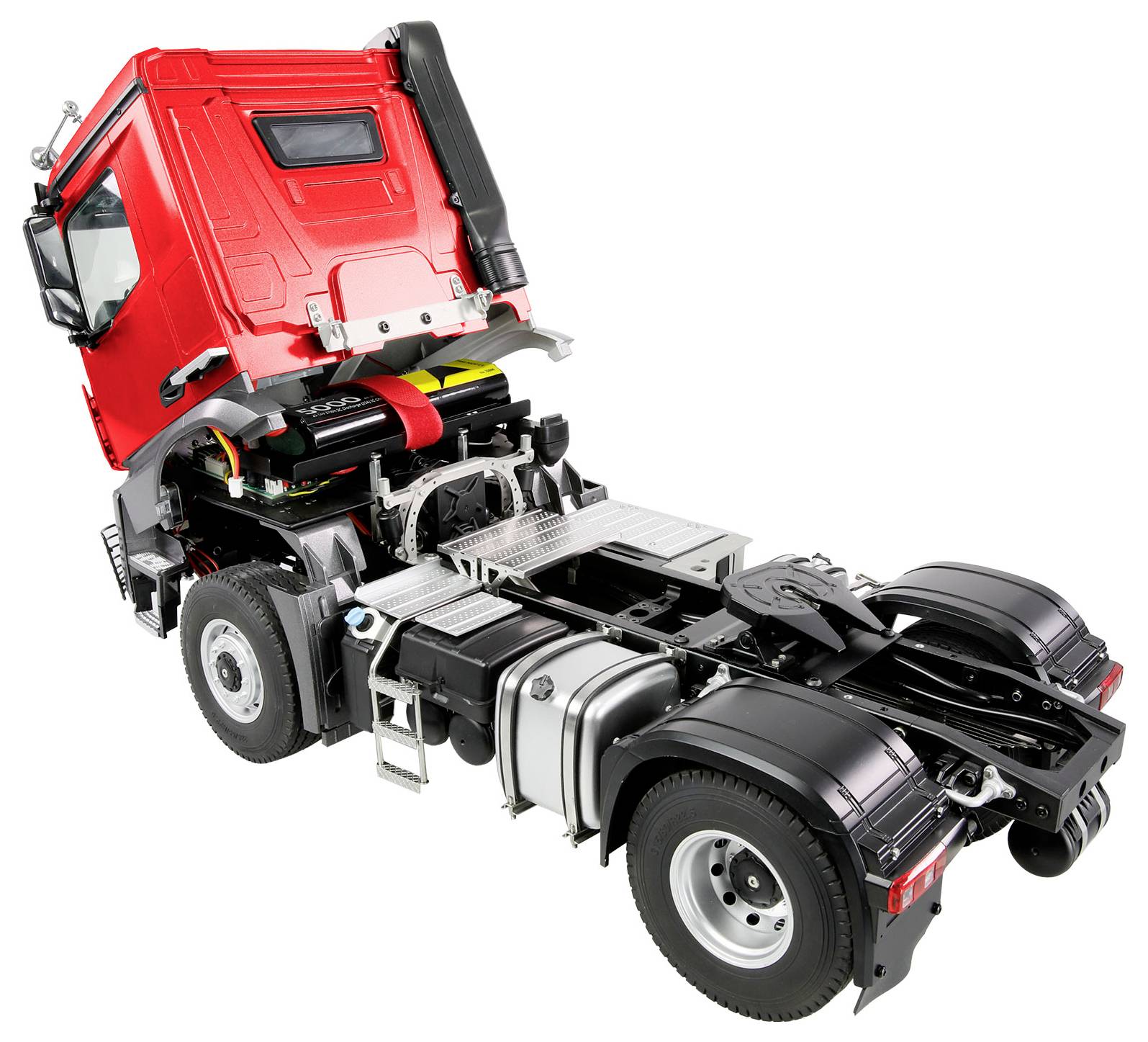 Amewi 22695 Mercedes-Benz Arocs Sattelzug mit Kippauflieger 1:14 Elektro RC Einsteiger Funktionsmodell RtR mit Lichteffekt, mit