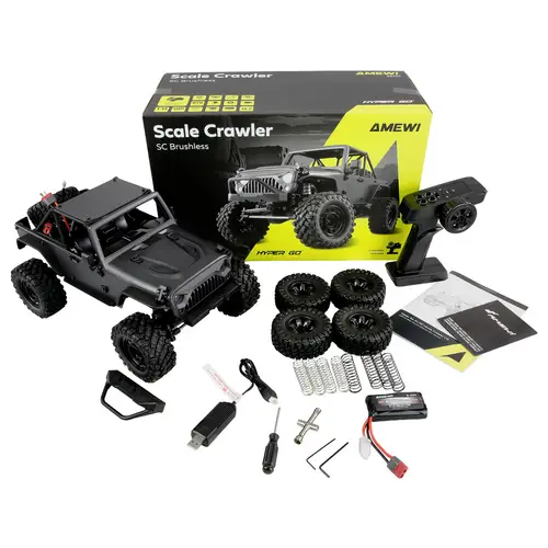 Amewi Hyper Go SC Scale Crawler Brushless 1:12 RC Einsteiger Modellauto Elektro Crawler RtR 2,4GHz mit Lichteffekt Amewi Hyper Go SC Scale Crawler Brushless 1:12 RC Einsteiger Modellauto Elektro Crawler RtR 2,4GHz mit Lichteffekt