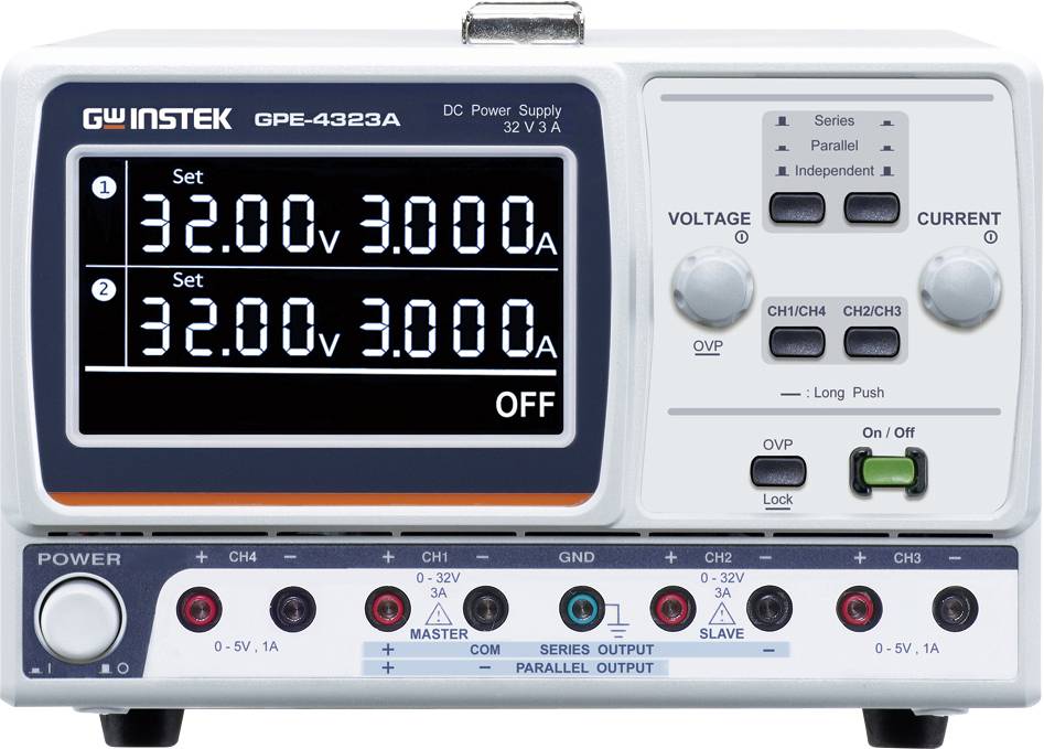 GW Instek GPE-4323A 212W Vierkanal Liner DC-Netzteil Labornetzgerät, einstellbar 212W fernsteuerbar, Master-Funktion