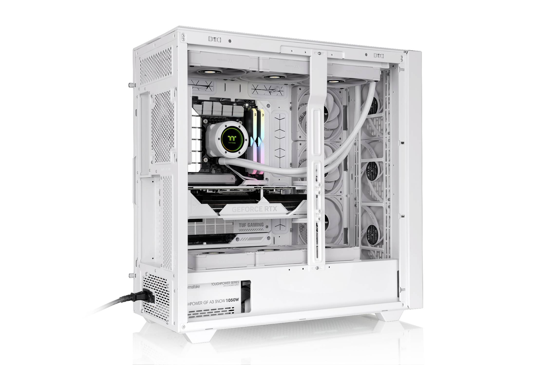 Thermaltake AX500 Snow White Full Tower Gaming-Gehäuse Schnee-Weiß