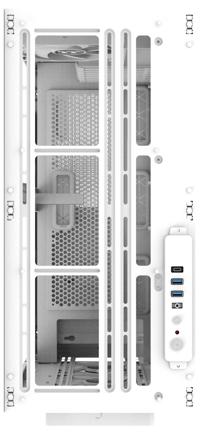 Thermaltake AX500 Snow White Full Tower Gaming-Gehäuse Schnee-Weiß
