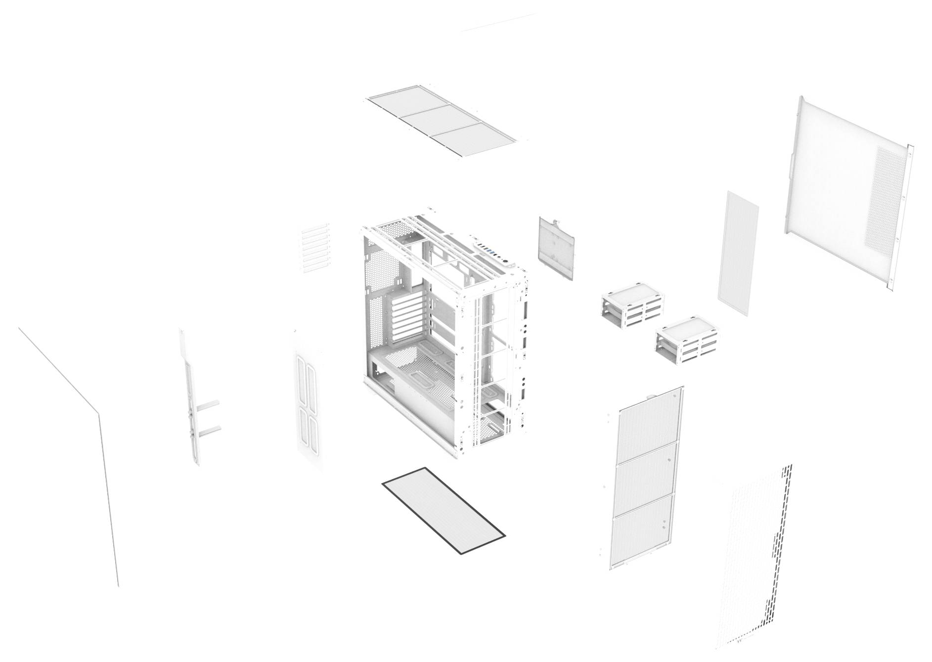 Thermaltake AX500 Snow White Full Tower Gaming-Gehäuse Schnee-Weiß
