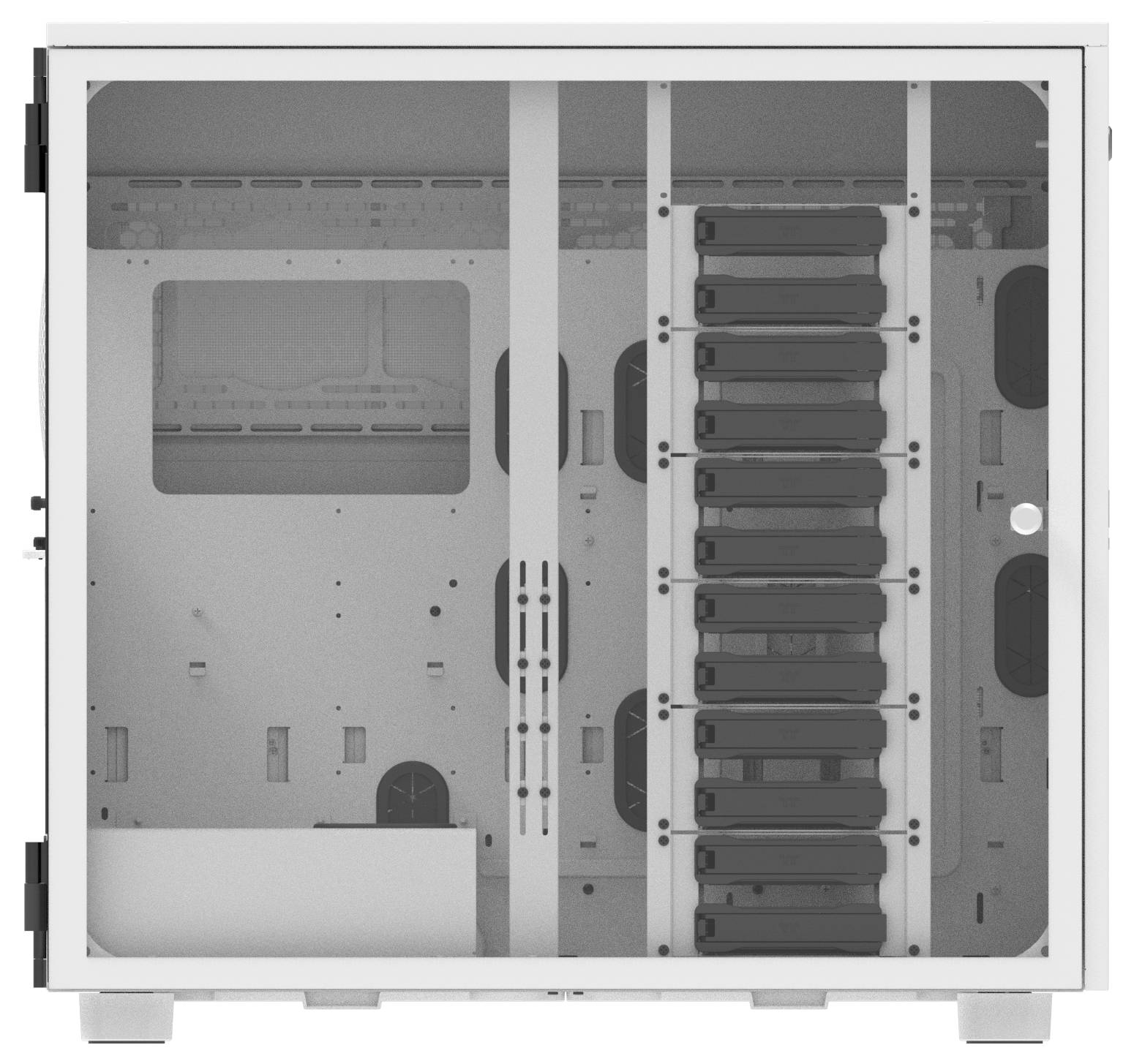 Thermaltake AX700 TG Snow White Full Tower Gaming-Gehäuse Schnee-Weiß