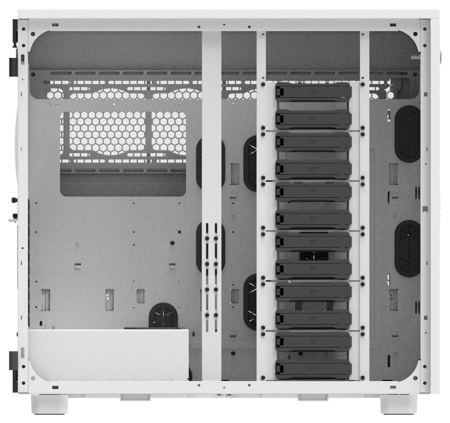 Thermaltake AX700 TG Snow White Full Tower Gaming-Gehäuse Schnee-Weiß