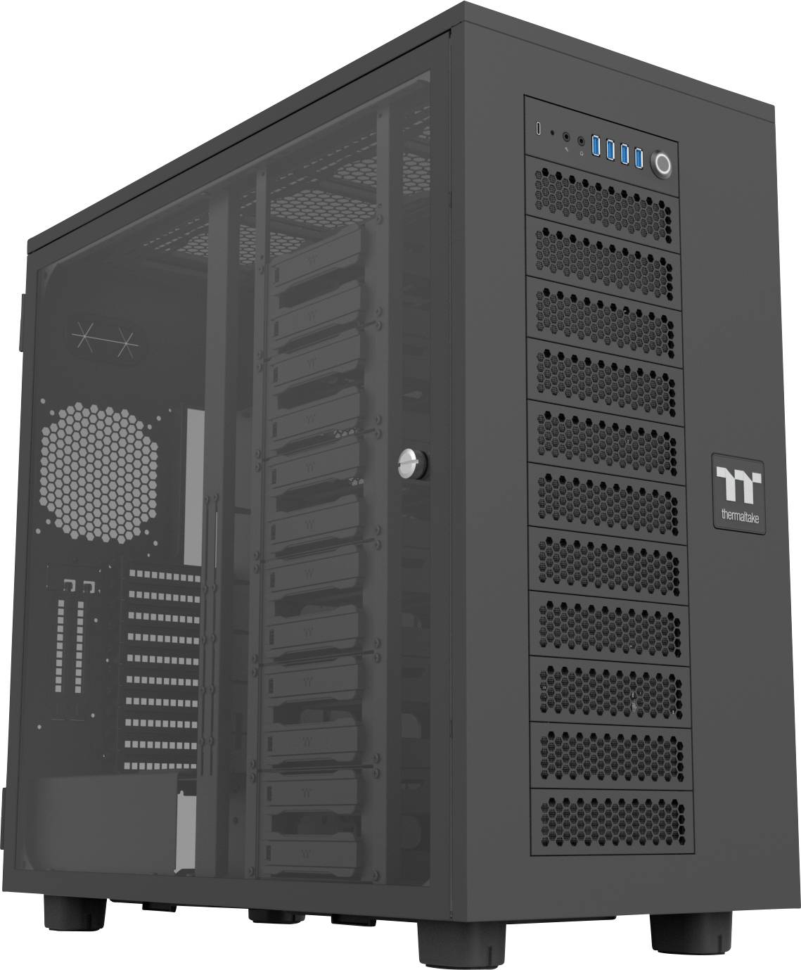 Thermaltake AX700 Black Full Tower Gaming-Gehäuse Schwarz