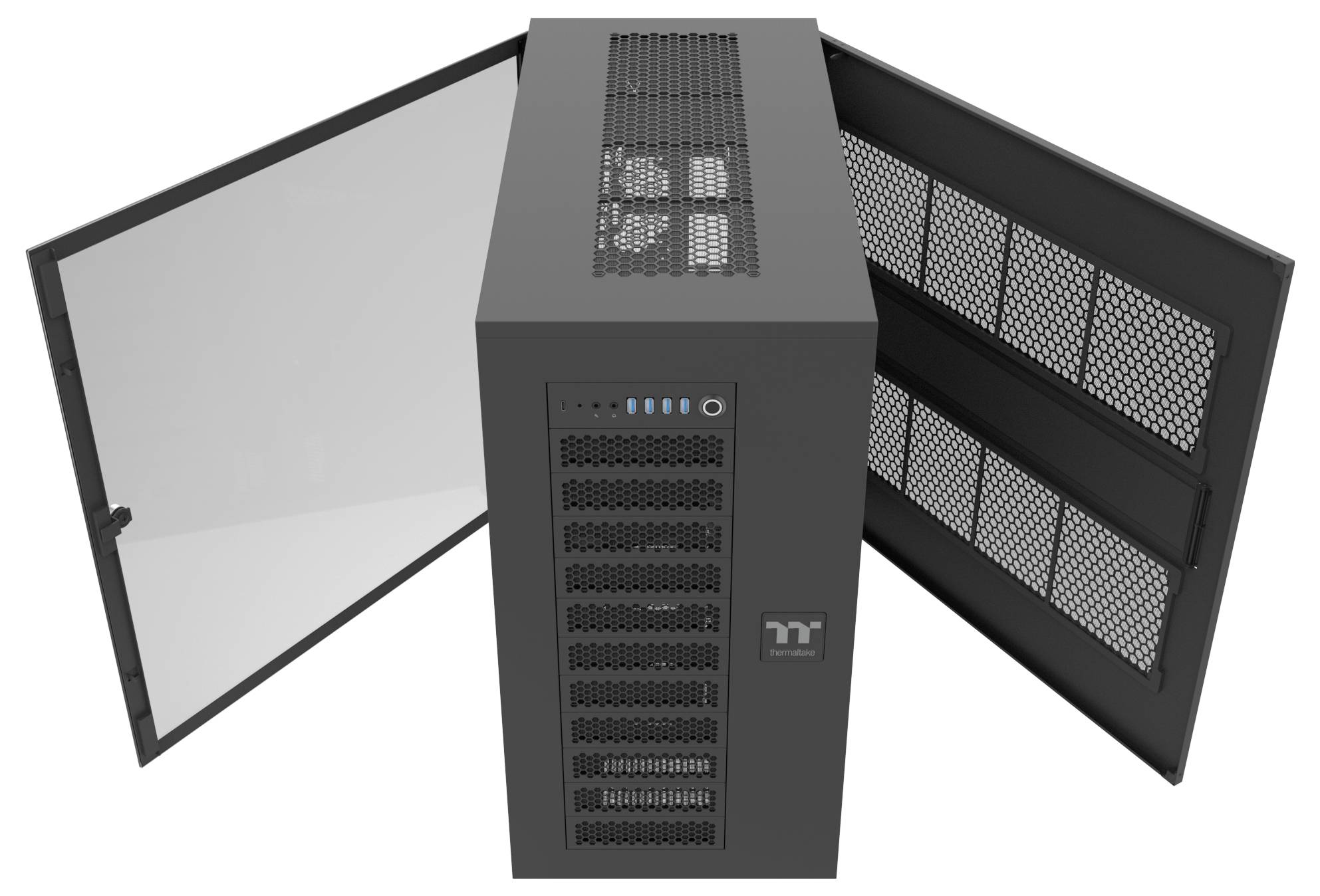 Thermaltake AX700 Black Full Tower Gaming-Gehäuse Schwarz