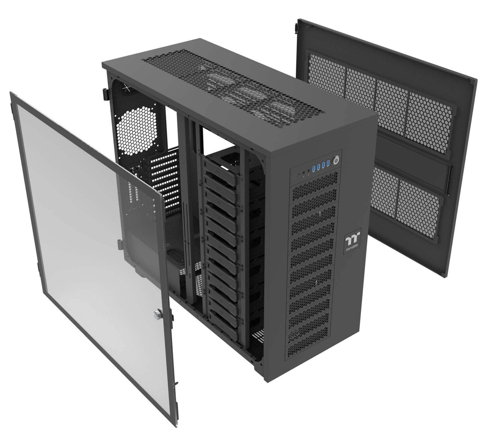 Thermaltake AX700 Black Full Tower Gaming-Gehäuse Schwarz