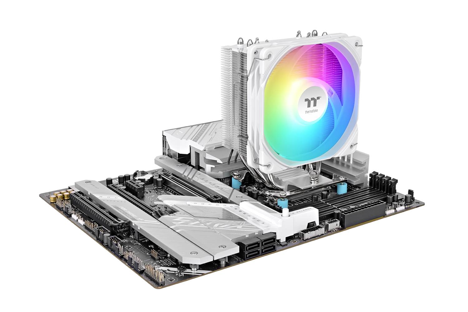 Thermaltake UX400 ARGB White Air cooler CPU-Kühler mit Lüfter Intel® LGA 1851, Intel® LGA 1700, Intel® LGA 1200, Intel® LGA 1156