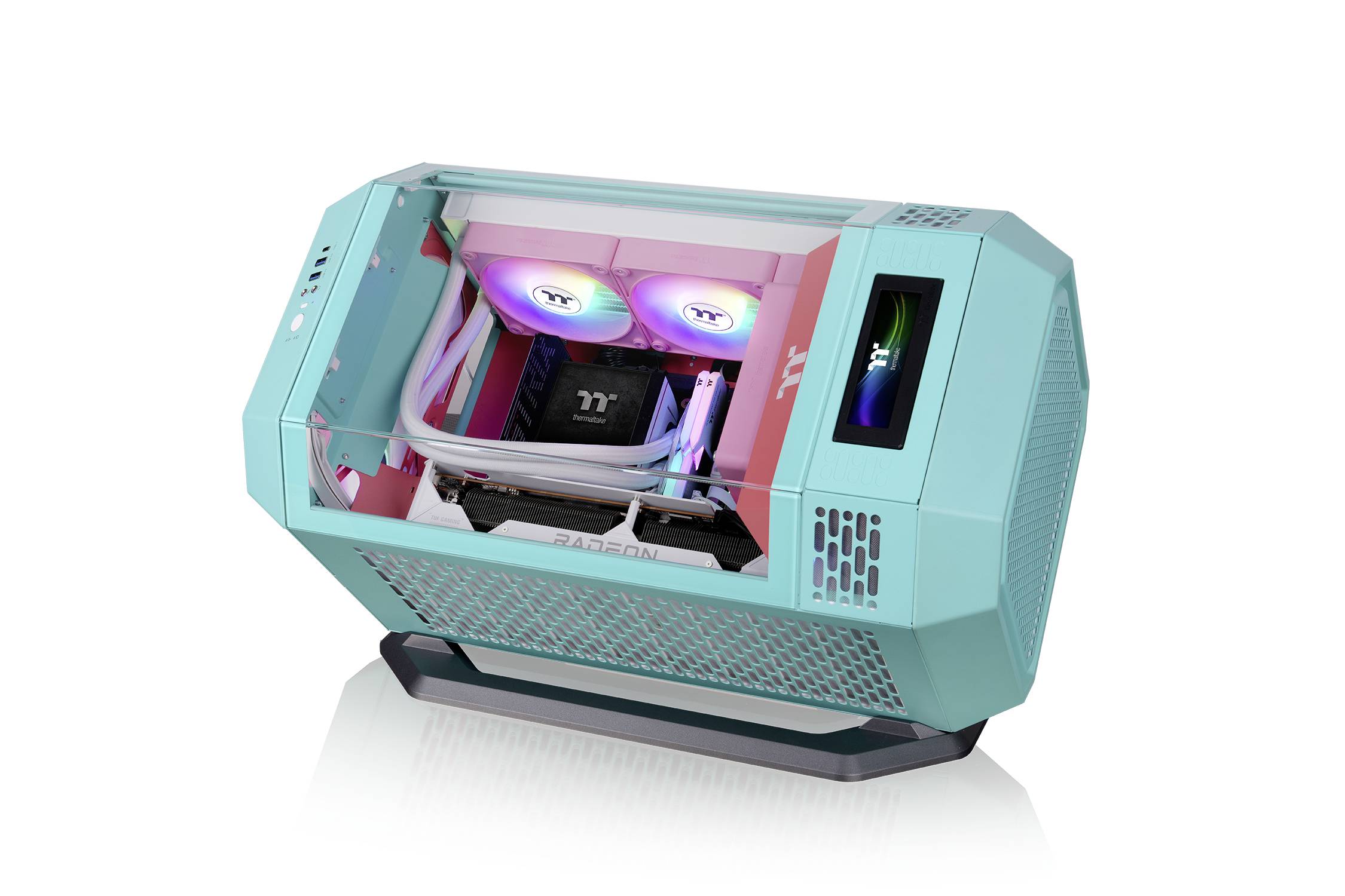 Thermaltake The Tower 250 Mint Strawberry Mini-Tower Gaming-Gehäuse Minze, Erdbeere