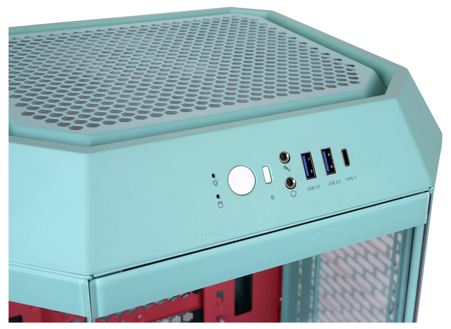 Thermaltake The Tower 250 Mint Strawberry Mini-Tower Gaming-Gehäuse Minze, Erdbeere