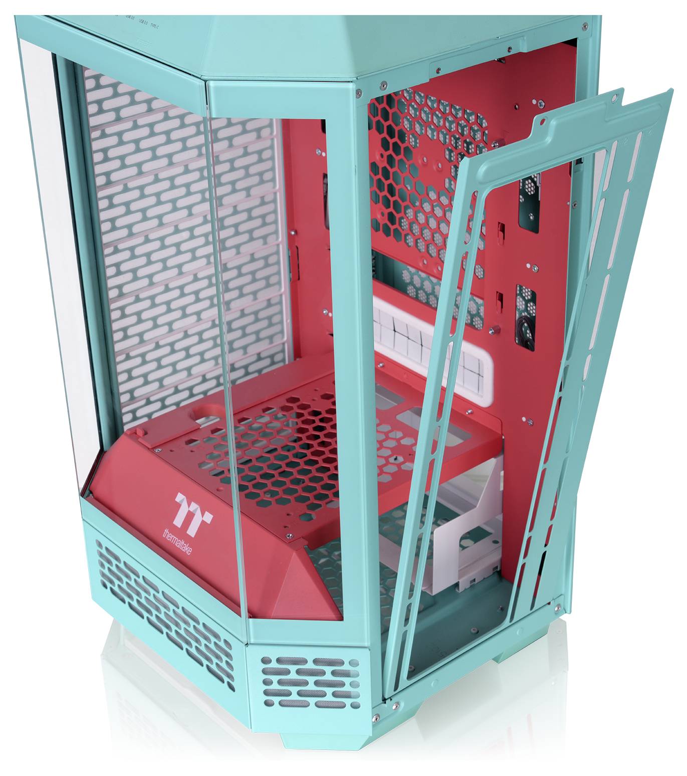 Thermaltake The Tower 250 Mint Strawberry Mini-Tower Gaming-Gehäuse Minze, Erdbeere