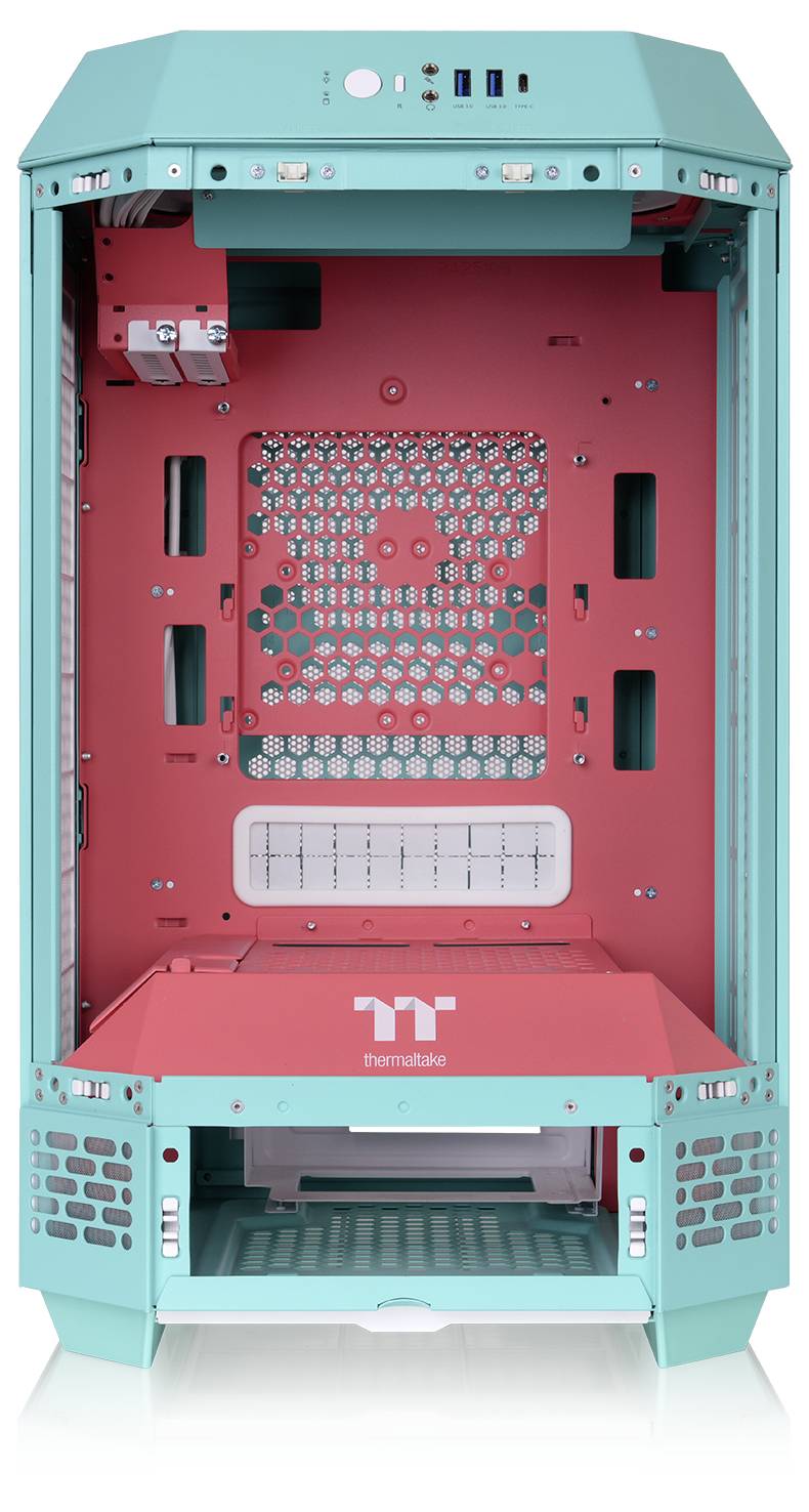 Thermaltake The Tower 250 Mint Strawberry Mini-Tower Gaming-Gehäuse Minze, Erdbeere