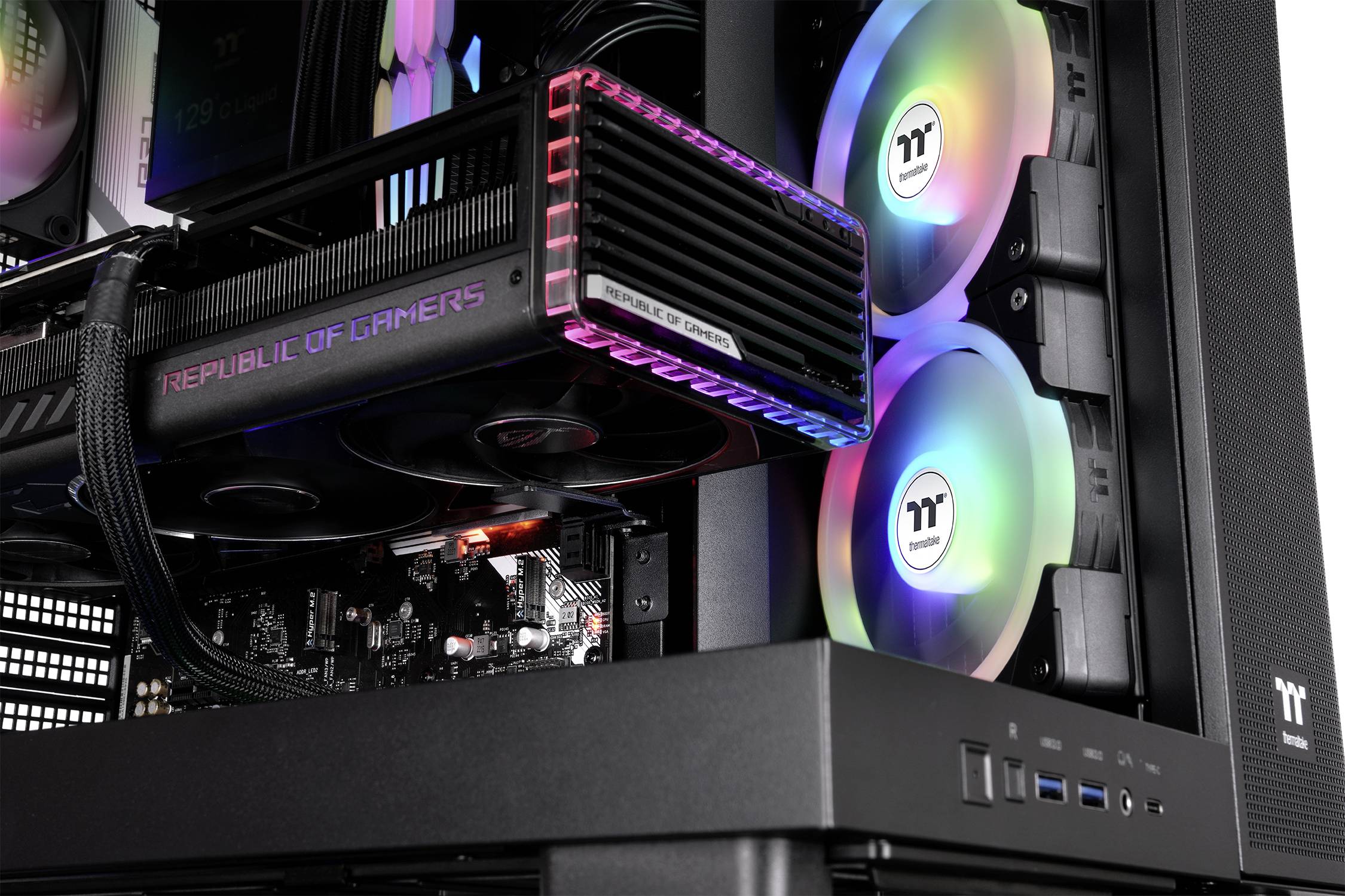 Thermaltake View 380 XL TG ARGB Black Midi-Tower PC-Gehäuse Schwarz