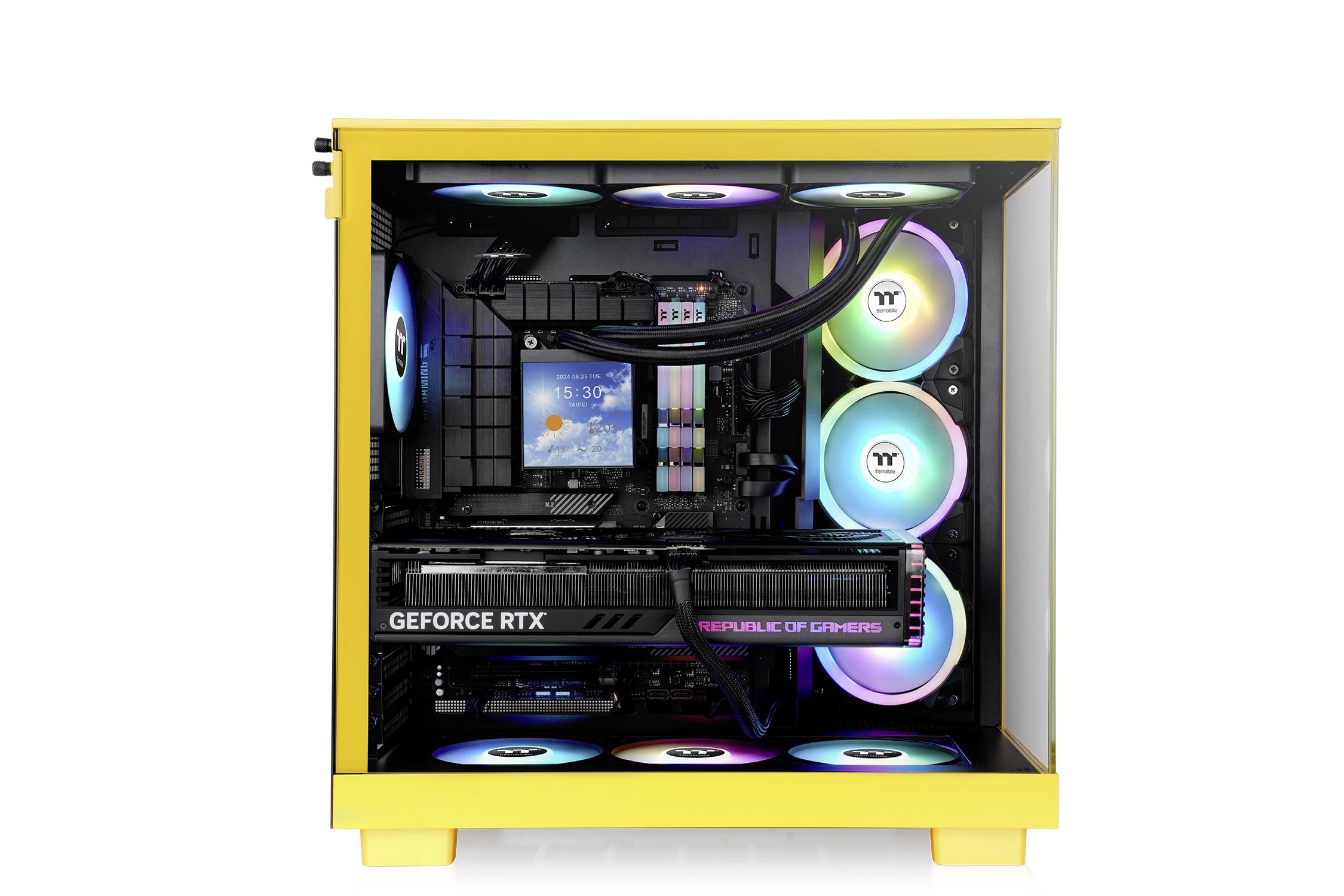 Thermaltake View 380 XL TG ARGB Bumblebee Midi-Tower PC-Gehäuse Gelb