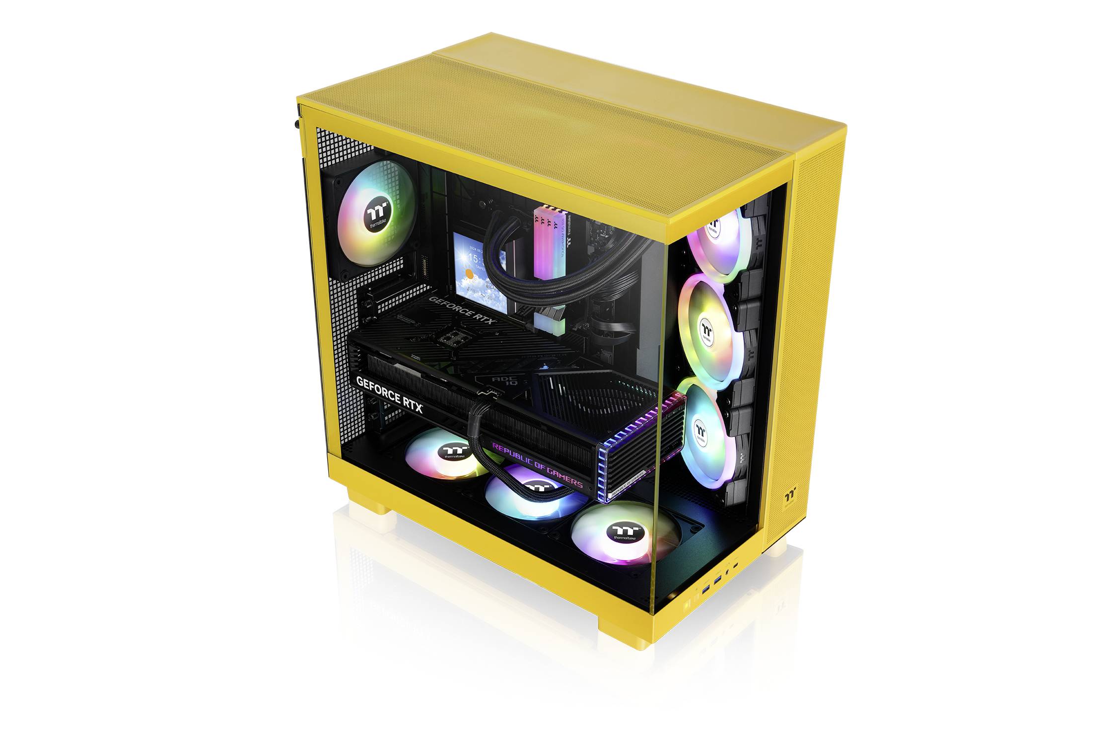 Thermaltake View 380 XL TG ARGB Bumblebee Midi-Tower PC-Gehäuse Gelb