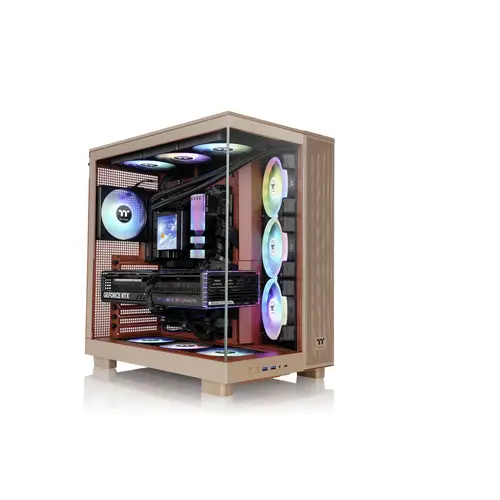 Thermaltake View 380 XL TG ARGB Gravel Sand Midi-Tower PC-Gehäuse Sand-Braun Thermaltake View 380 XL TG ARGB Gravel Sand Midi-Tower PC-Gehäuse Sand-Braun