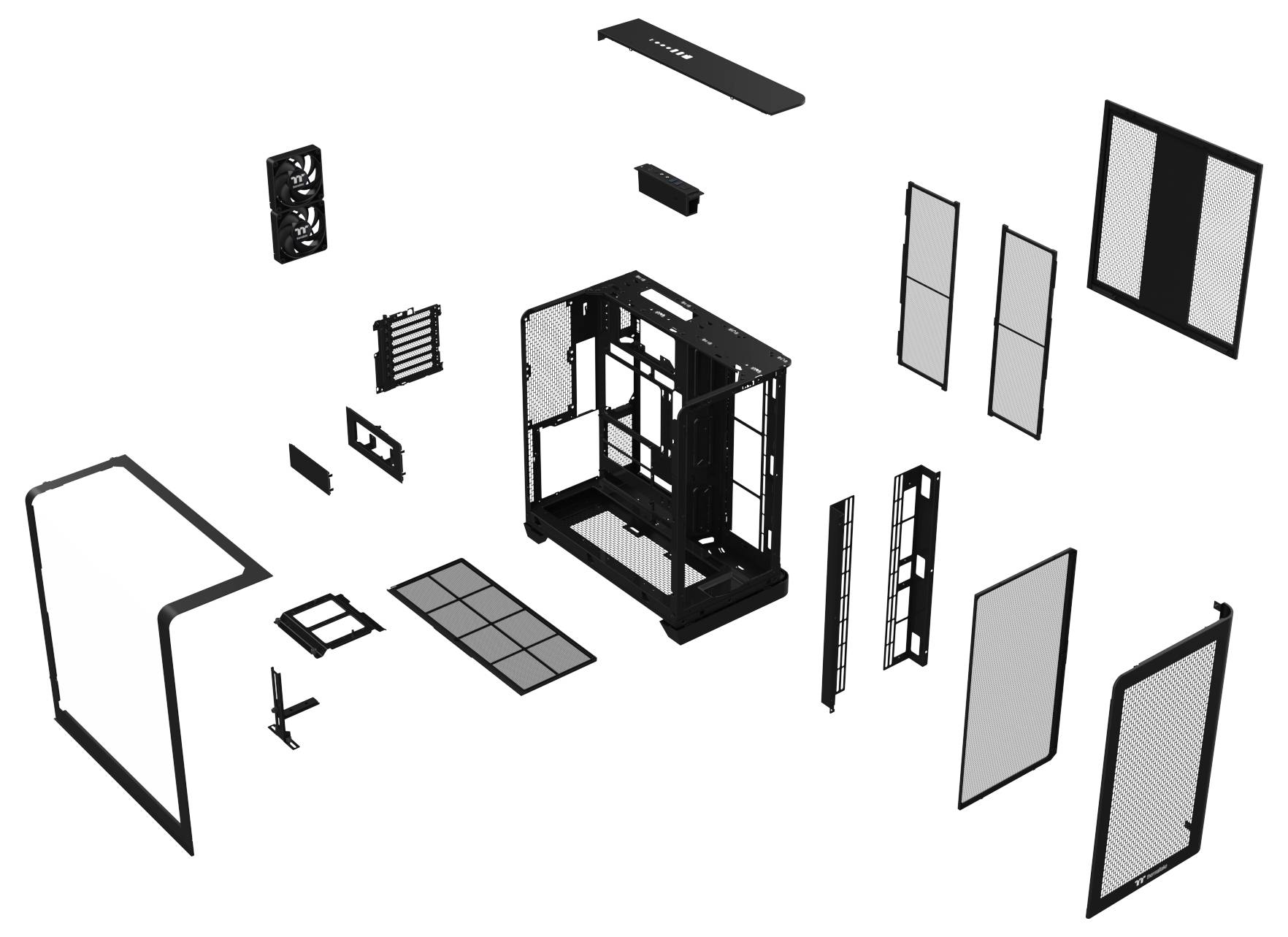Thermaltake View 390 Air Black Midi-Tower PC-Gehäuse Schwarz