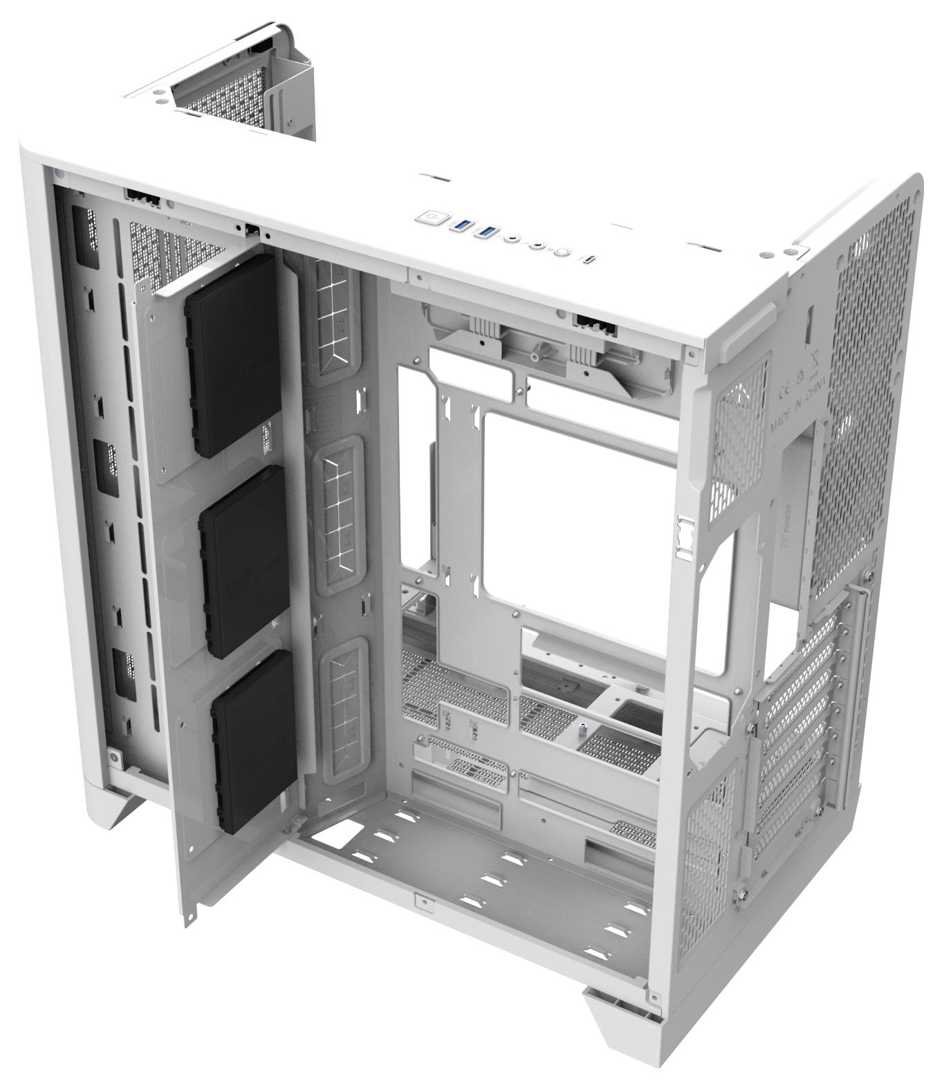 Thermaltake View 390 Air Snow White Midi-Tower PC-Gehäuse Schnee-Weiß