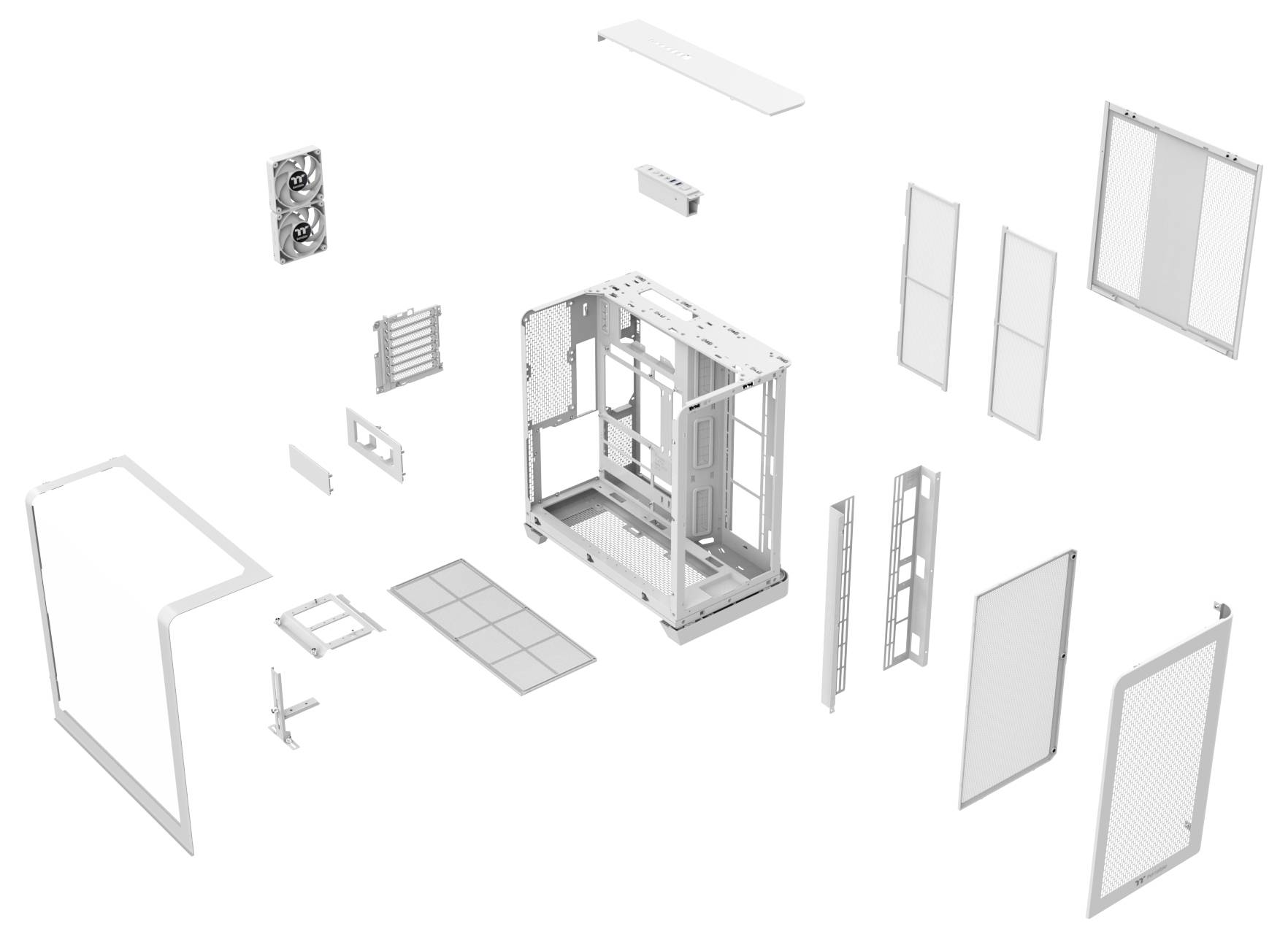 Thermaltake View 390 Air Snow White Midi-Tower PC-Gehäuse Schnee-Weiß