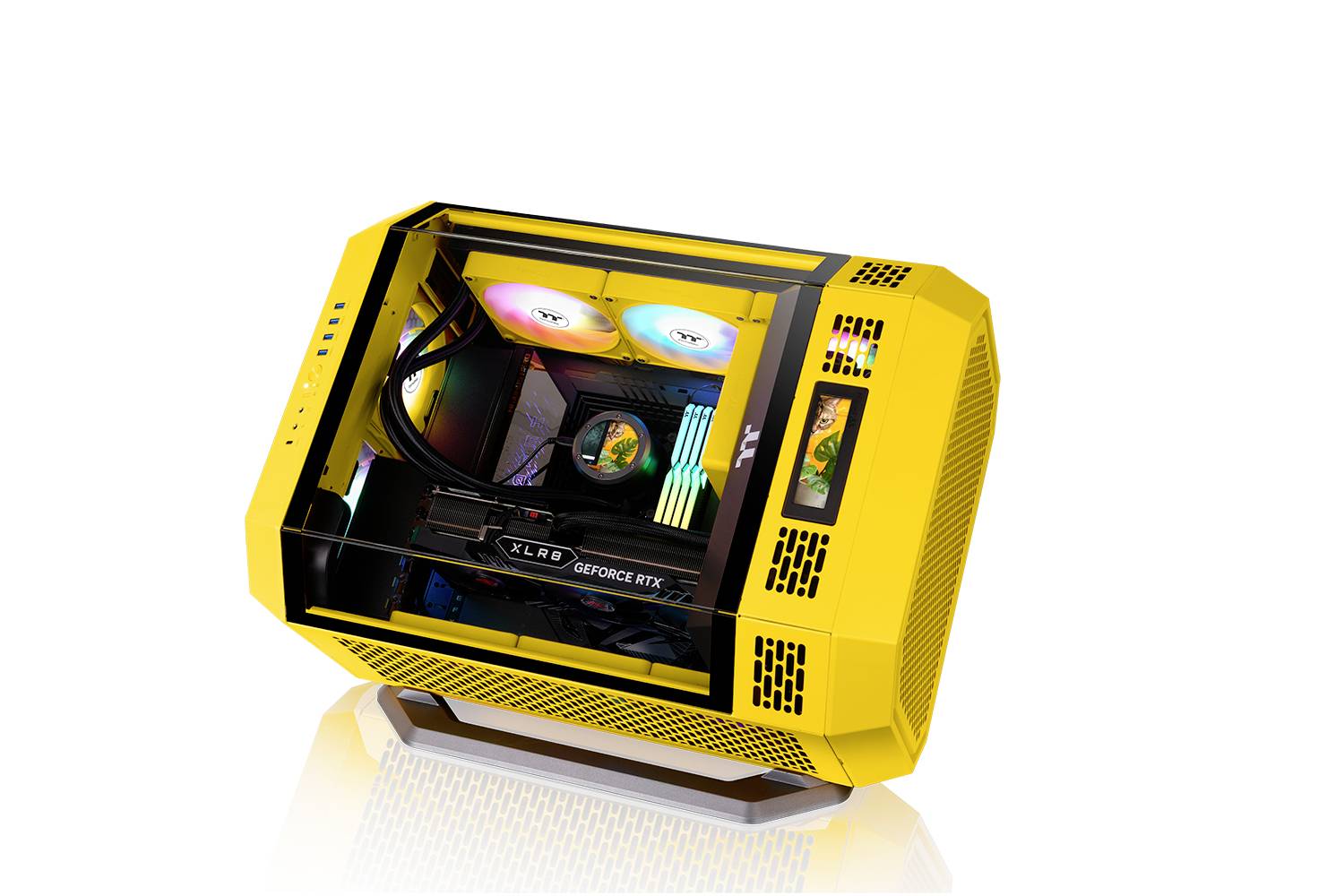 Thermaltake CT120 EX Reverse ARGB Sync PC Cooling Fan Bumblebee 3 Pack PC-Gehäuse-Lüfter Gelb (B x H x T) 120 x 120 x 25mm