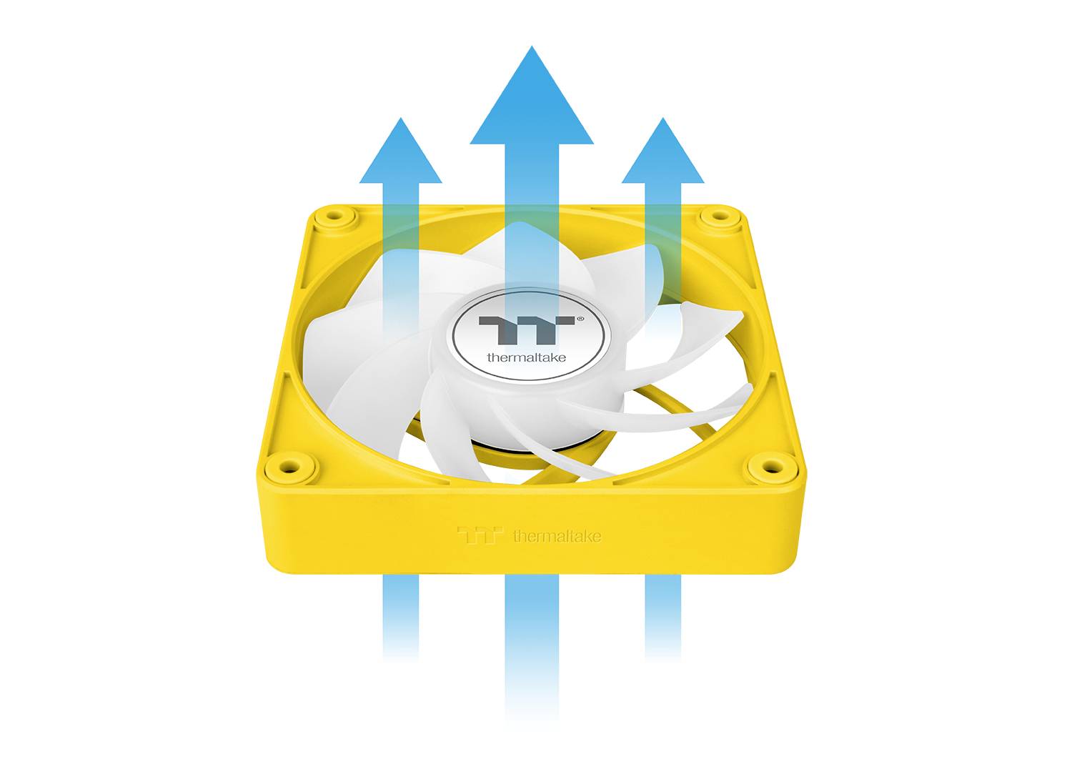 Thermaltake CT120 EX Reverse ARGB Sync PC Cooling Fan Bumblebee 3 Pack PC-Gehäuse-Lüfter Gelb (B x H x T) 120 x 120 x 25mm