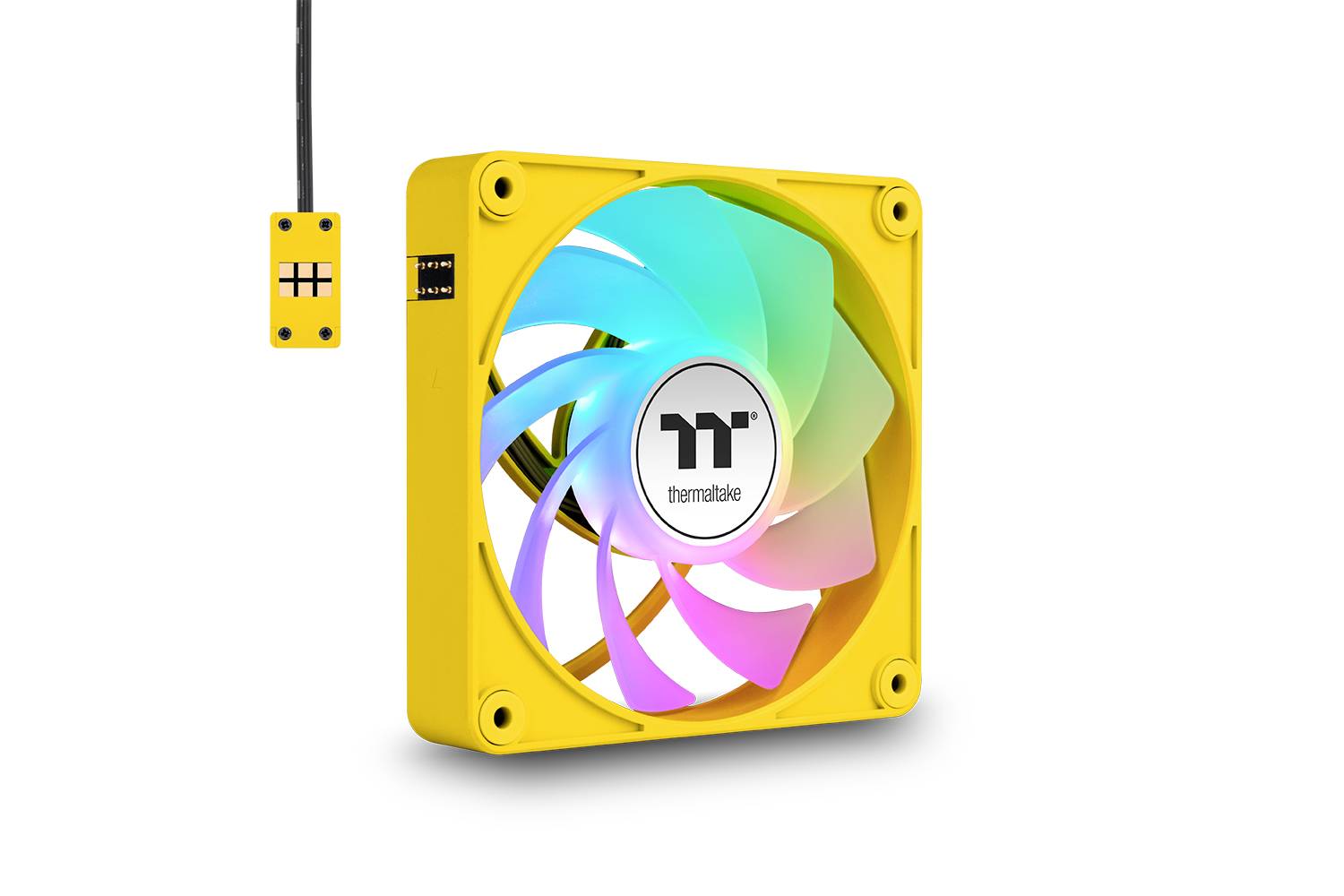 Thermaltake CT120 EX Reverse ARGB Sync PC Cooling Fan Bumblebee 3 Pack PC-Gehäuse-Lüfter Gelb (B x H x T) 120 x 120 x 25mm
