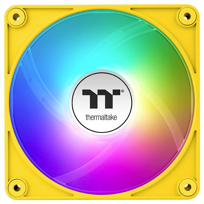 Thermaltake CT120 EX Reverse ARGB Sync PC Cooling Fan Bumblebee 3 Pack PC-Gehäuse-Lüfter Gelb (B x H x T) 120 x 120 x 25mm