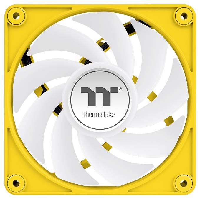 Thermaltake CT120 EX Reverse ARGB Sync PC Cooling Fan Bumblebee 3 Pack PC-Gehäuse-Lüfter Gelb (B x H x T) 120 x 120 x 25mm