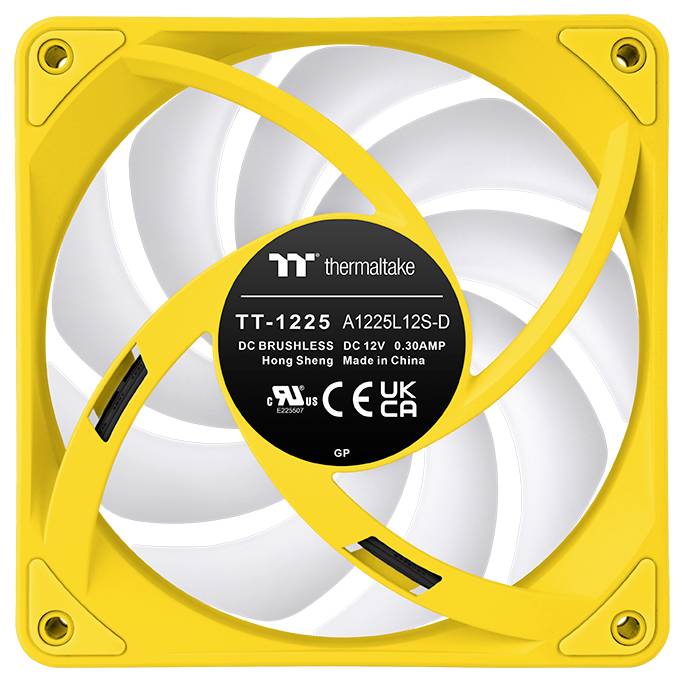 Thermaltake CT120 EX Reverse ARGB Sync PC Cooling Fan Bumblebee 3 Pack PC-Gehäuse-Lüfter Gelb (B x H x T) 120 x 120 x 25mm