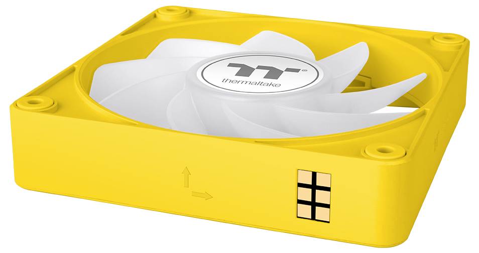 Thermaltake CT120 EX Reverse ARGB Sync PC Cooling Fan Bumblebee 3 Pack PC-Gehäuse-Lüfter Gelb (B x H x T) 120 x 120 x 25mm