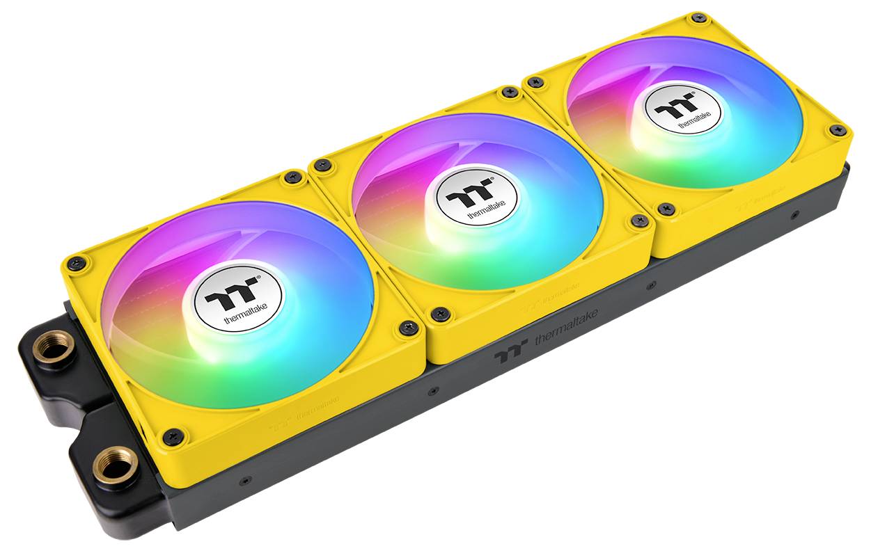 Thermaltake CT140 EX Reverse ARGB Sync PC Cooling Fan Bumblebee 3 Pack PC-Gehäuse-Lüfter Gelb (B x H x T) 120 x 120 x 25mm