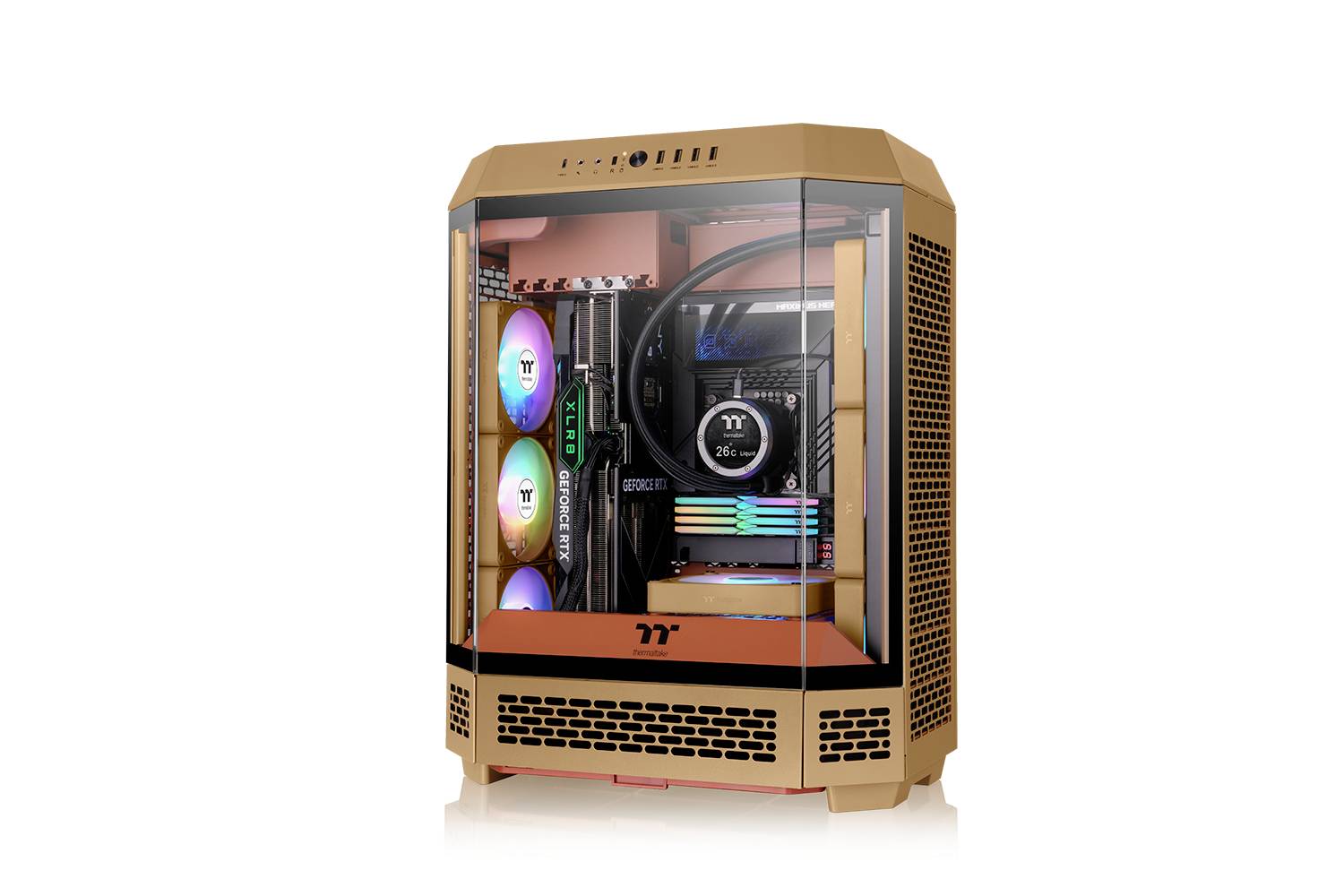 Thermaltake CT140 EX Reverse ARGB Sync PC Cooling Fan Gravel Sand 3 Pack PC-Gehäuse-Lüfter Sand (B x H x T) 120 x 120 x 25mm