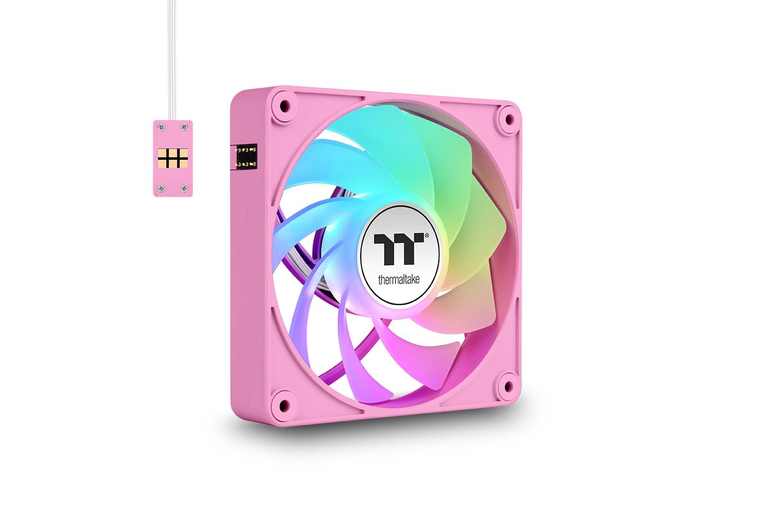 Thermaltake CT120 EX Reverse ARGB Sync PC Cooling Fan Pink 3 Pack PC-Gehäuse-Lüfter Pink (B x H x T) 120 x 120 x 25mm