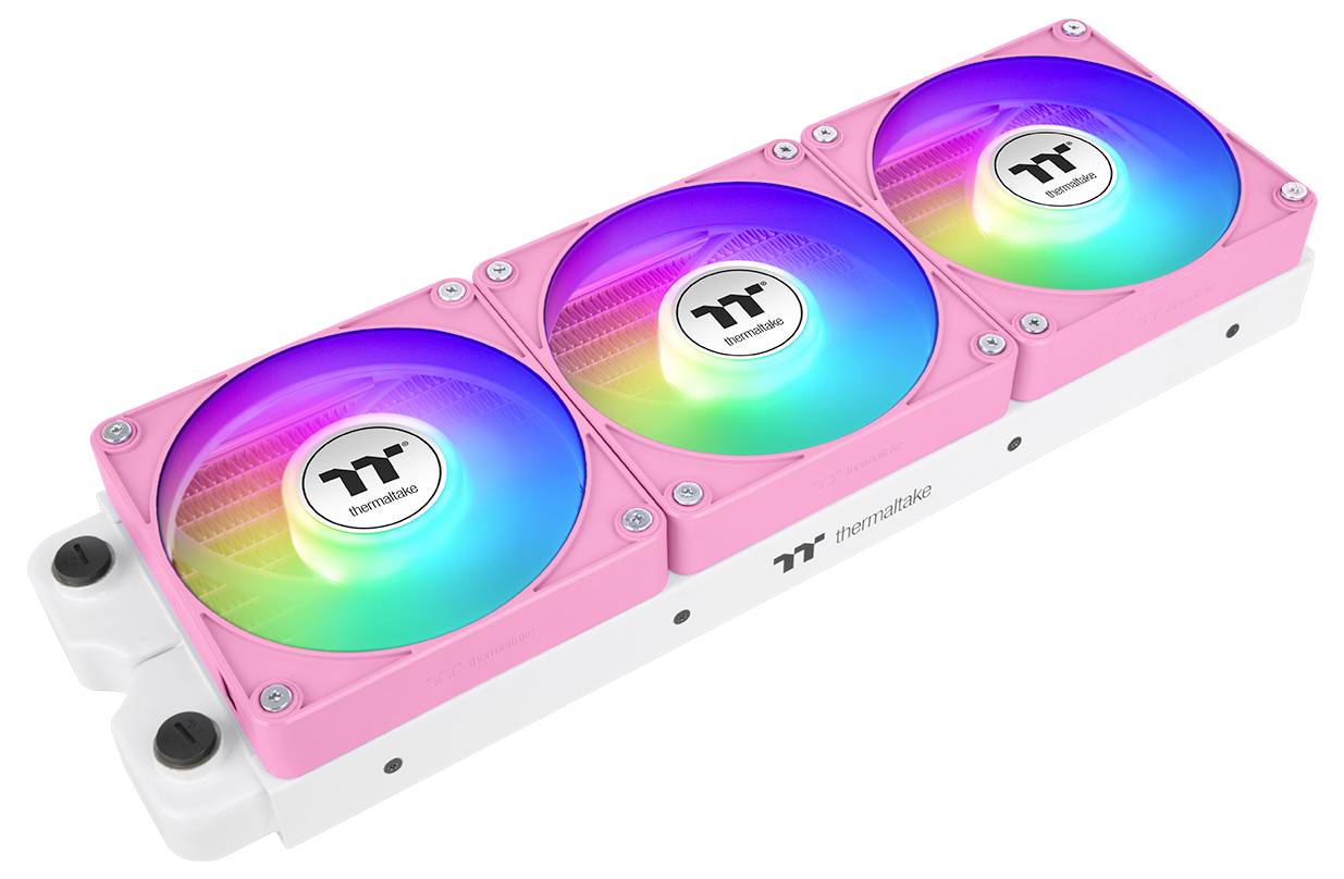 Thermaltake CT120 EX Reverse ARGB Sync PC Cooling Fan Pink 3 Pack PC-Gehäuse-Lüfter Pink (B x H x T) 120 x 120 x 25mm