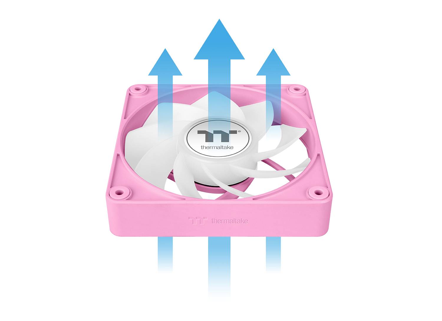 Thermaltake CT140 EX Reverse ARGB Sync PC Cooling Fan Pink 3 Pack PC-Gehäuse-Lüfter Pink (B x H x T) 120 x 120 x 25mm