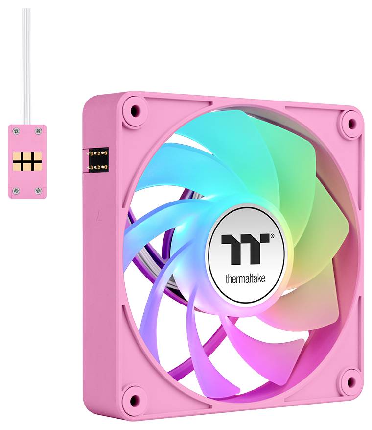 Thermaltake CT140 EX Reverse ARGB Sync PC Cooling Fan Pink 3 Pack PC-Gehäuse-Lüfter Pink (B x H x T) 120 x 120 x 25mm